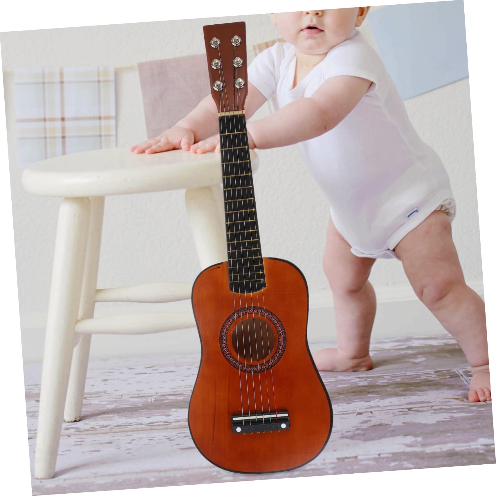 Guitarra de Juguete de Madera 23 Pulgadas Color Café para Niños