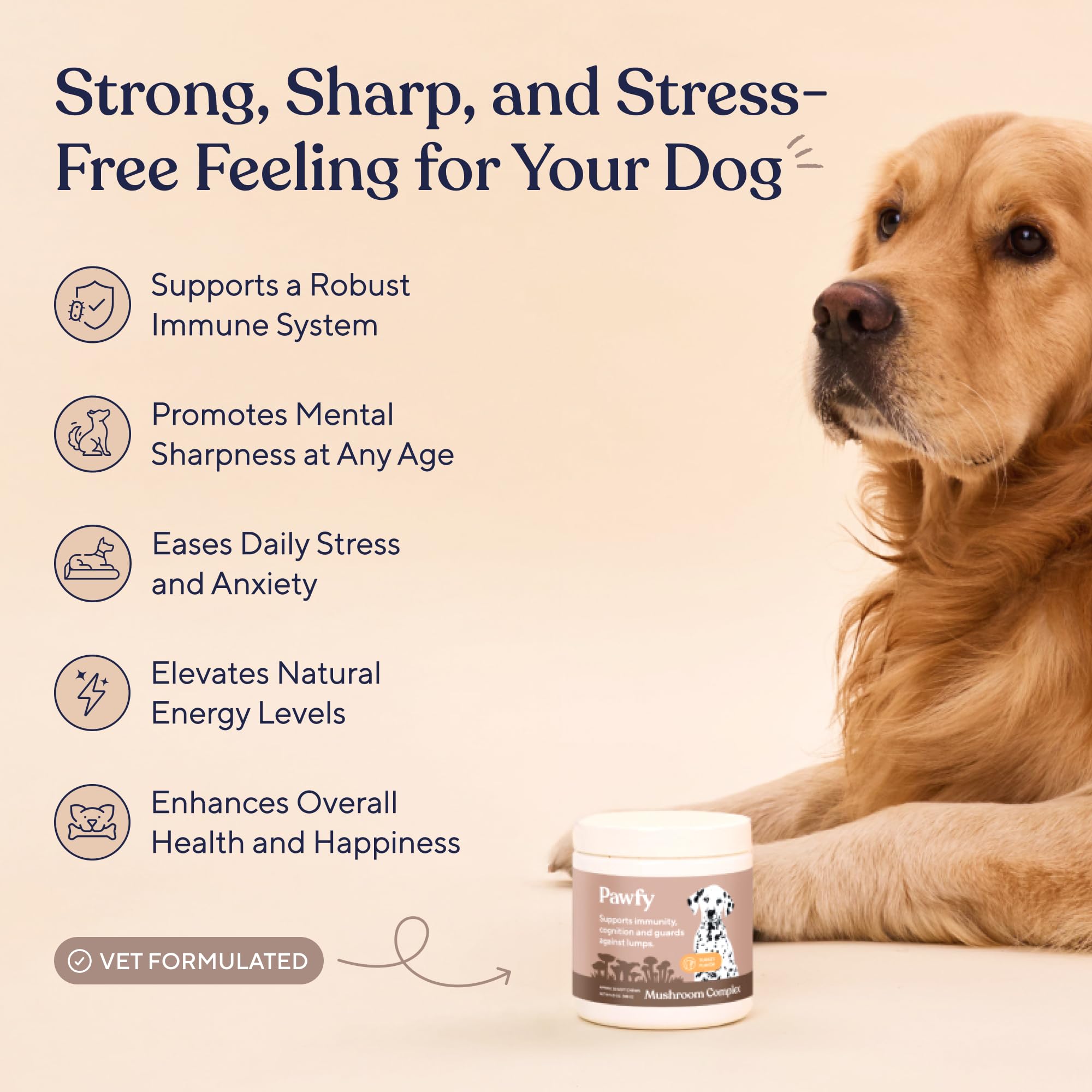 Pawfy Turkey Tail Mushroom for Dogs with Lion's Mane & Reishi - 30 Chews — Amazon image 6
