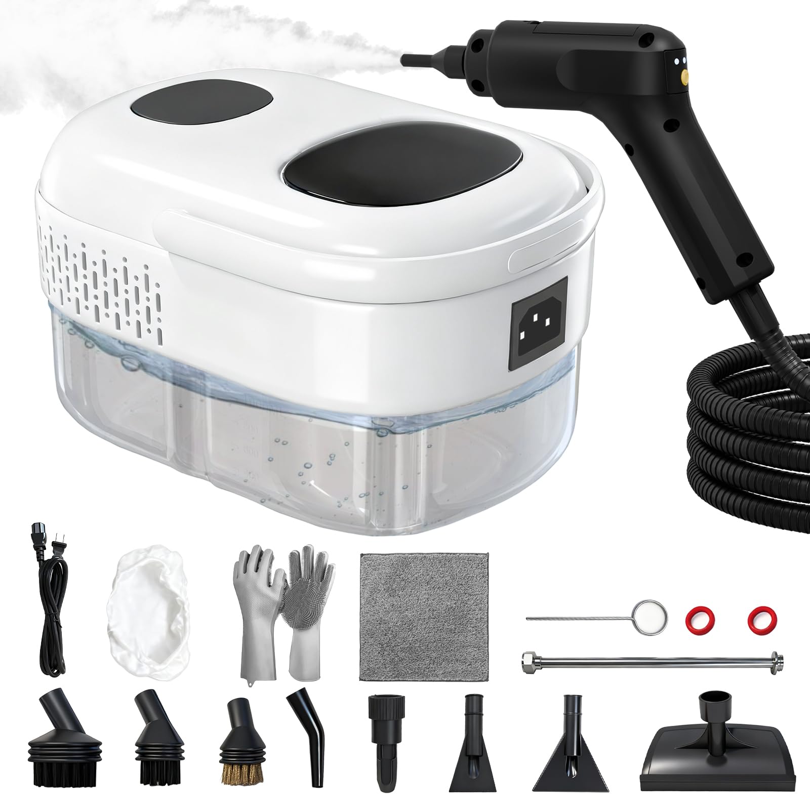 Steam Cleaner 2500W High-Pressure Steamer for Cleaning 15s Fast Heat-Up 1 4L Large Tank 3-Level Adjustable Handle with