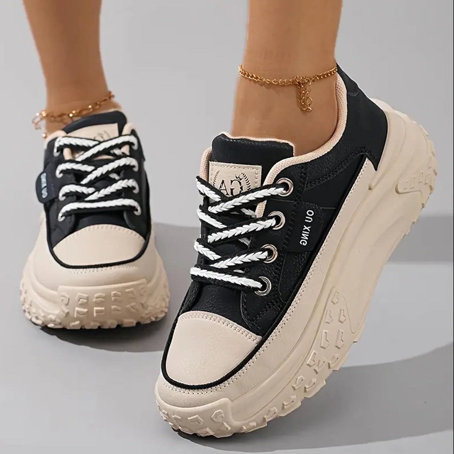 Women's Fashion Lightweight Walking Shoes Casual Dating Wedge Sneakers Comfortable Breathable Running Shoes for Women - Image 2