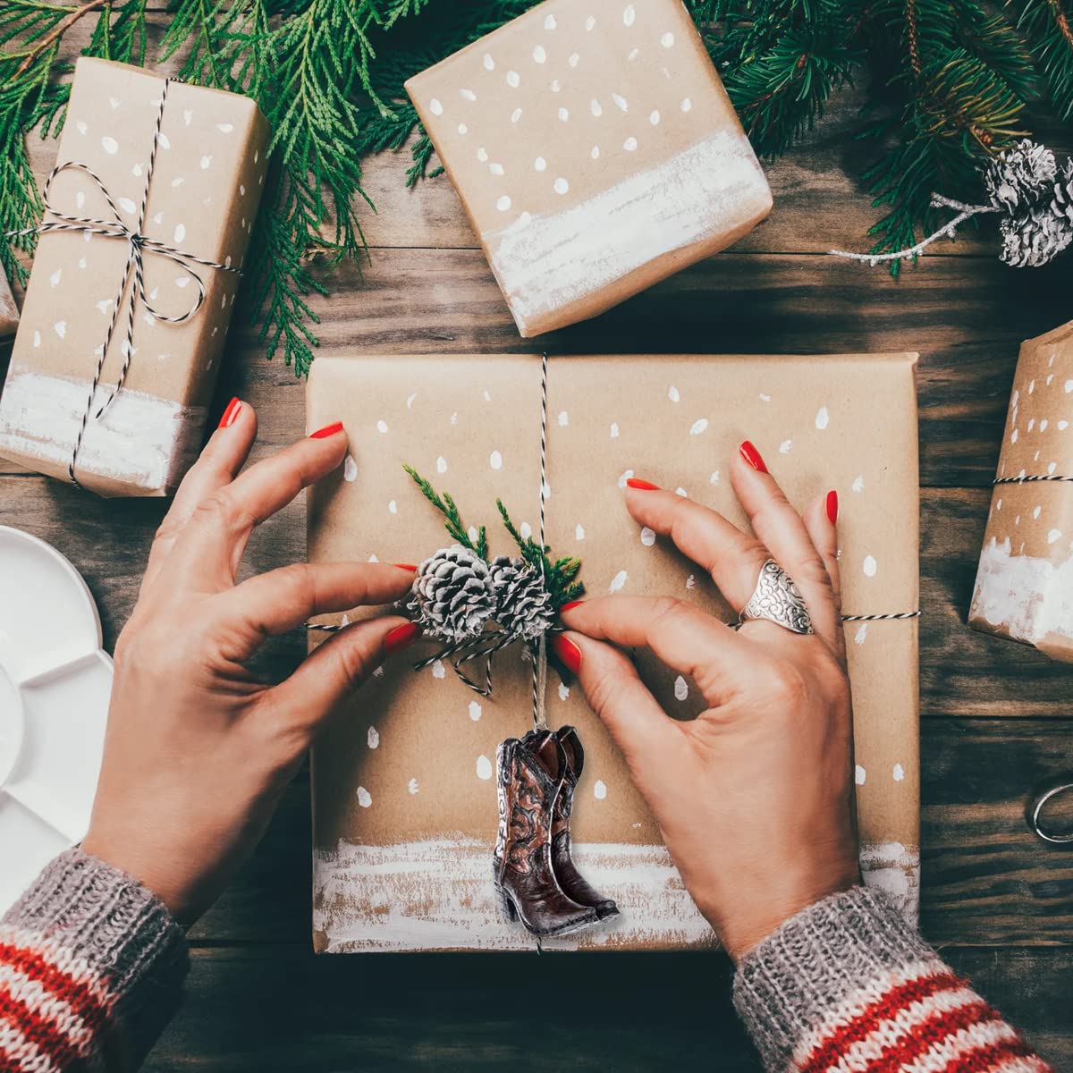 Amazon.co.jp: カウボーイブーツ 吊り下げオーナメント 樹脂製