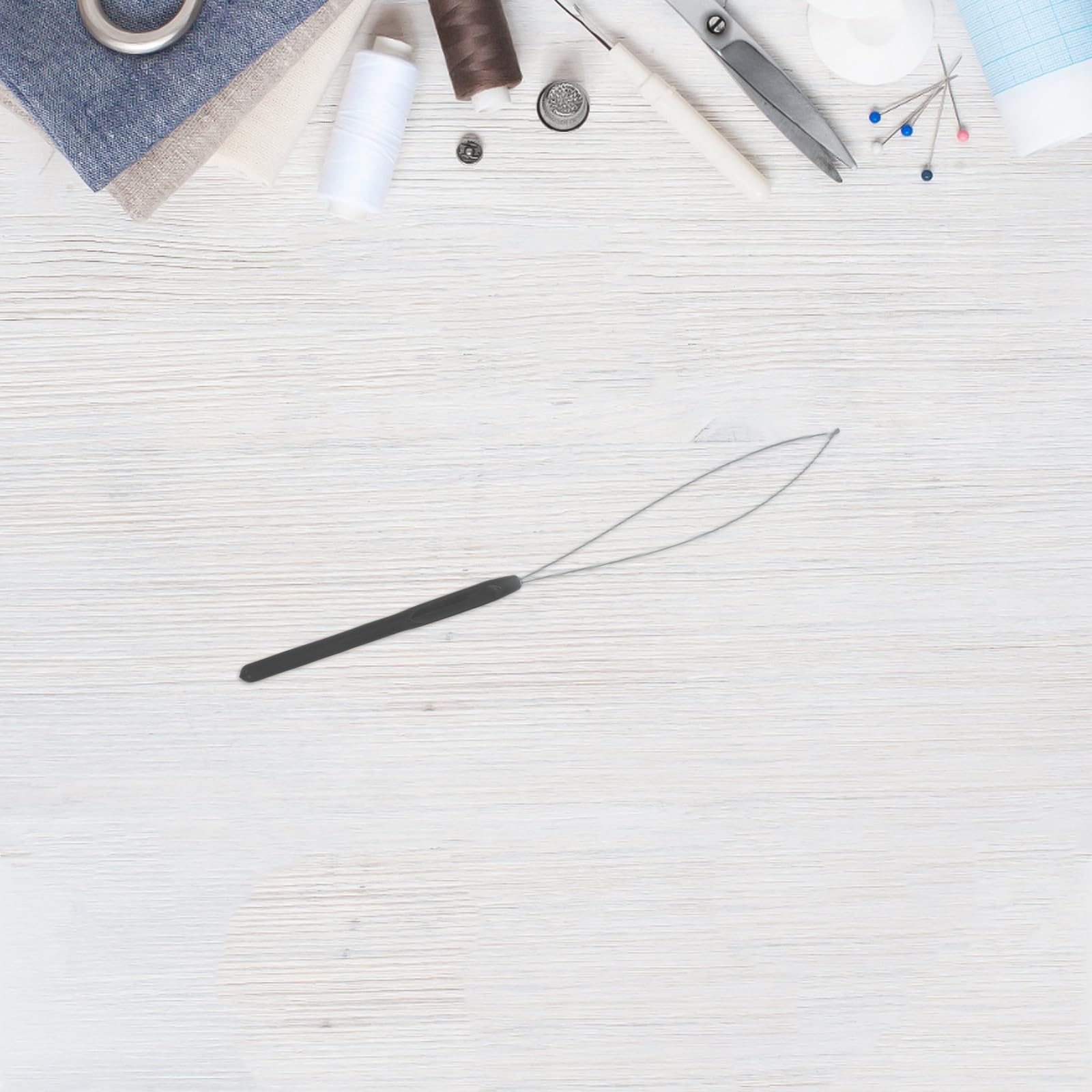 100 pezzi Ago Infilatore Gancio per Extension Capelli Strumento Robusto per Perline e Cuciture Facile da Usare e Portatile Adatto per Lavori Creativi e Styling Capelli