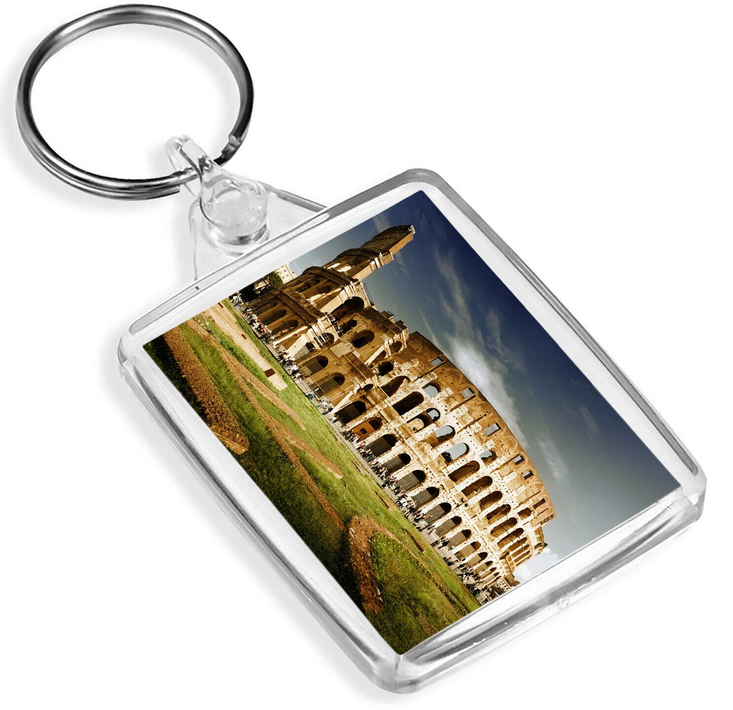Destination Vinyl Keyrings Roman Colosseum Keyring Rome Italy Italian Travel Theatre Fun Keyring #8979