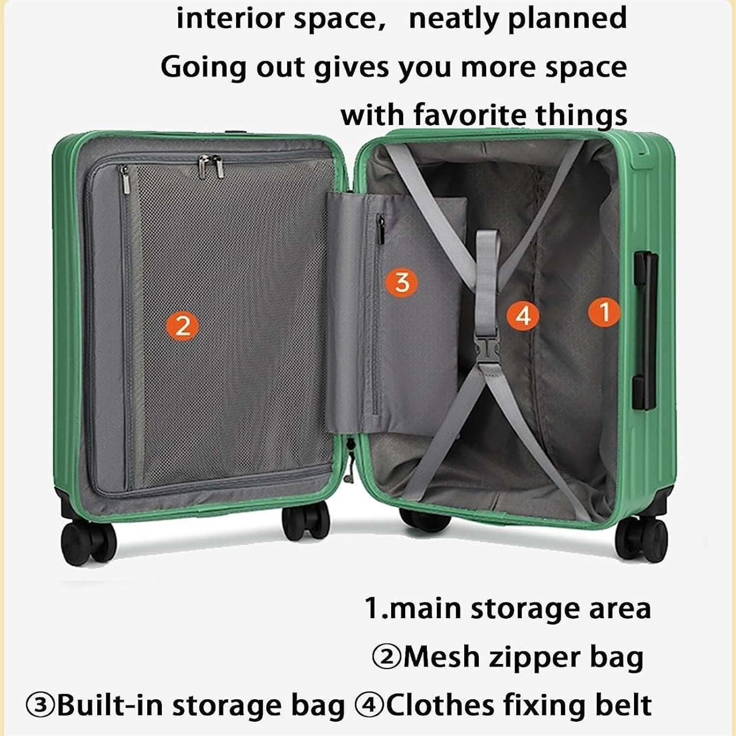 Maleta Equipaje Maleta de Viaje Premium Maletas con Interfaz USB Equipaje con Ruedas Ruedas universales Cerradura de combinación de Aduanas TSA Bolsas de Viaje