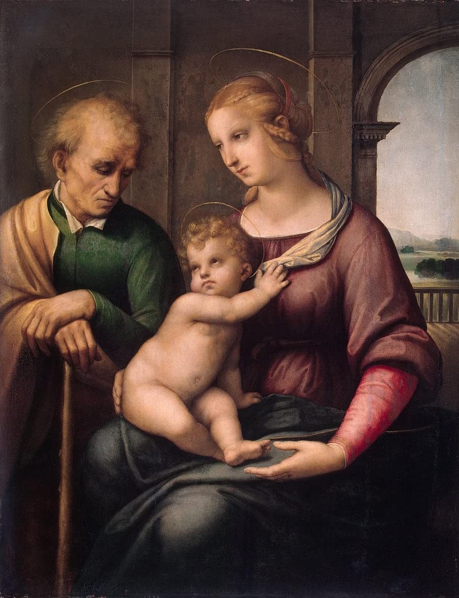 Tableaux Graffiti Art Mural Dame à saint imberbe de Raffaello Sanzio Raphael 60x90cm - 5