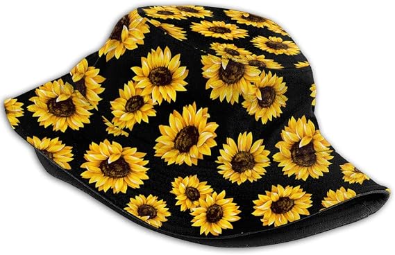Yellow Sunflower Bucket Hat Reversible 