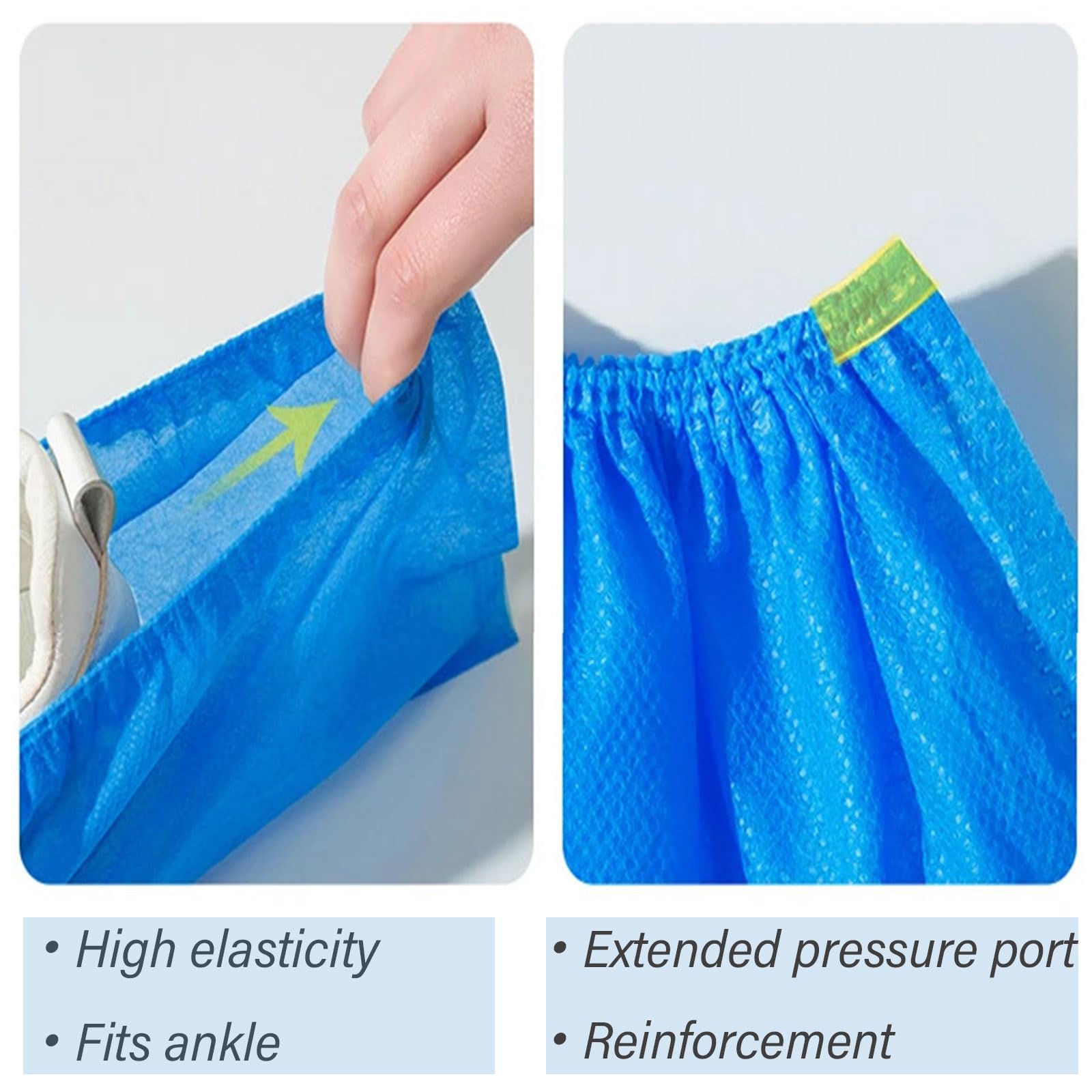 Dxcaicc Copriscarpe USA e Getta in Tessuto da 500 Pezzi, Copristivali ispessiti, Copriscarpe Impermeabili per la Pioggia,Copriscarpe USA e Getta Traspiranti, Taglia Unica