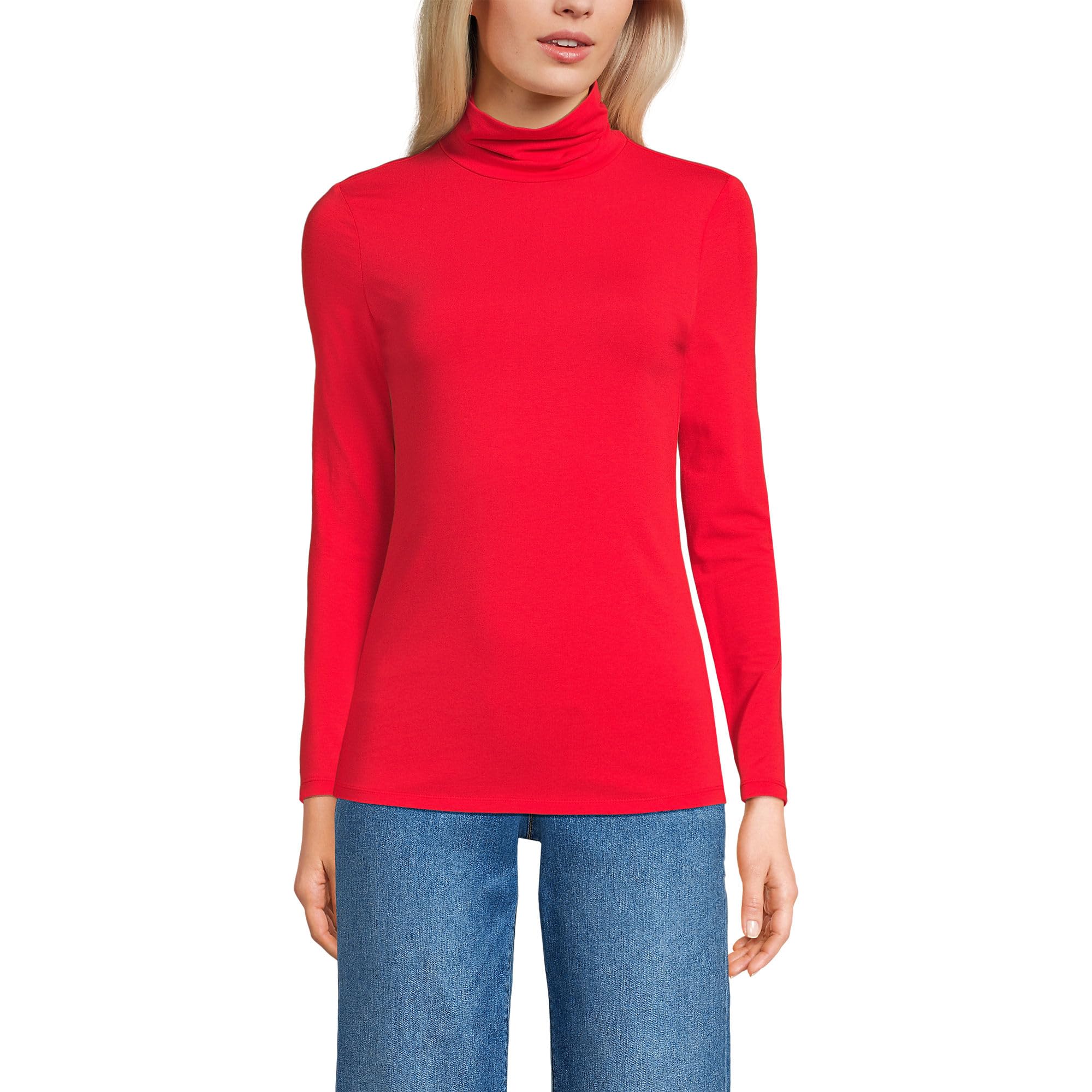 Lands' End Women's Jersey Knit Turtleneck