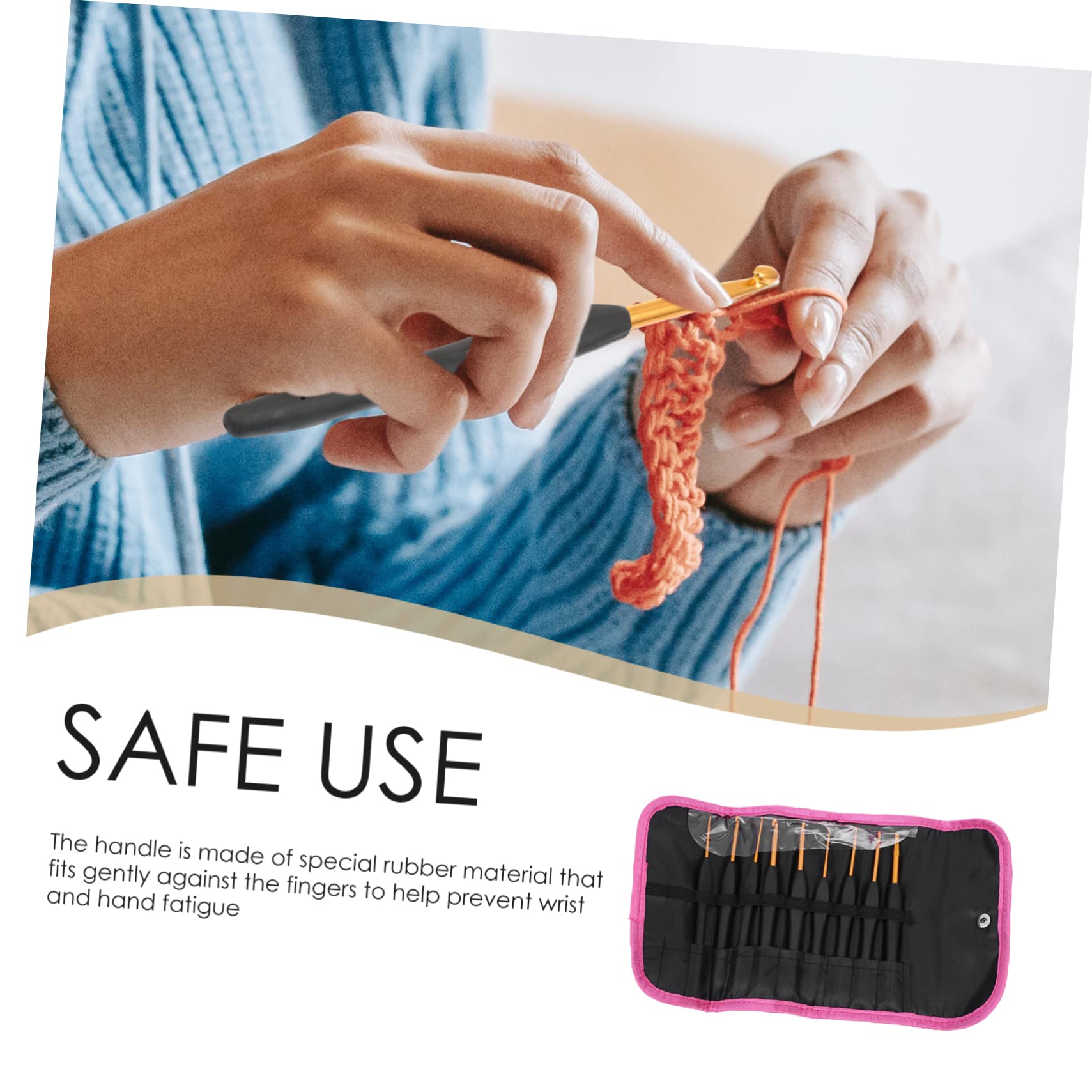 SHINEOFI 5 Juegos ganchillo pañuelos fular pamelas calcetines ganchillos crochet aguja enhebrar cuentas patas tejeduría kit de crochet para principiantes gancho de crochet aluminio