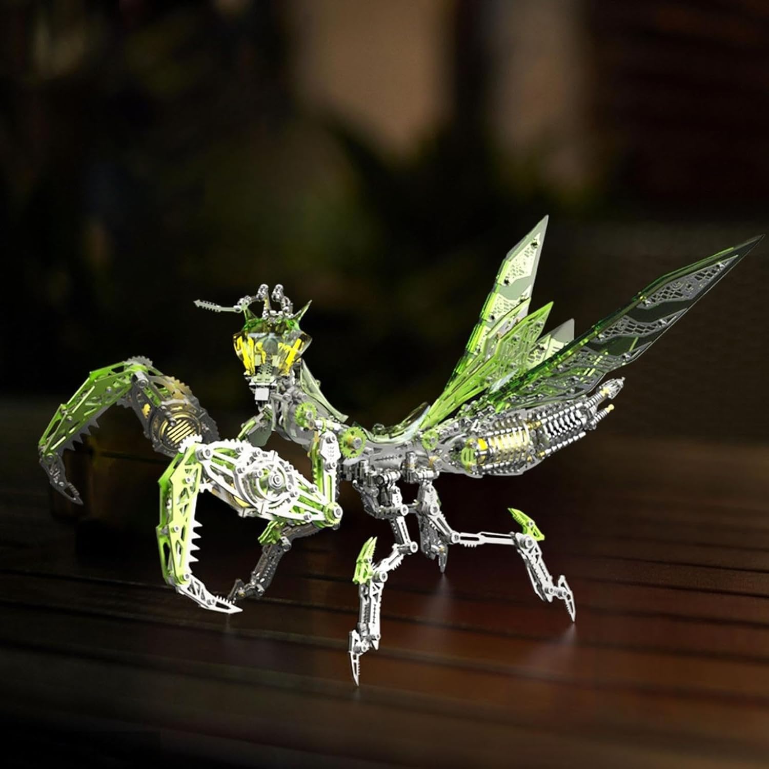 3D-Puzzle-Modellset aus Metall für Erwachsene, 1109-teiliges 3D-mechanisches Gottesanbeterin-Modell aus Metall, mechanisches Insektentiermodell aus Edelstahl zum Selbermachen B