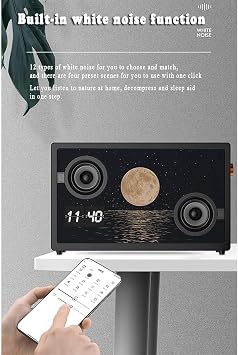 Floating Subtitle Bluetooth Speaker, HIFI Floating Lyrics Audio with AR Coated Glass, 7 Scene Dynamics and 3 Tuning Modes, Font, Special Effect Selection and Cover Album Setting, for Home