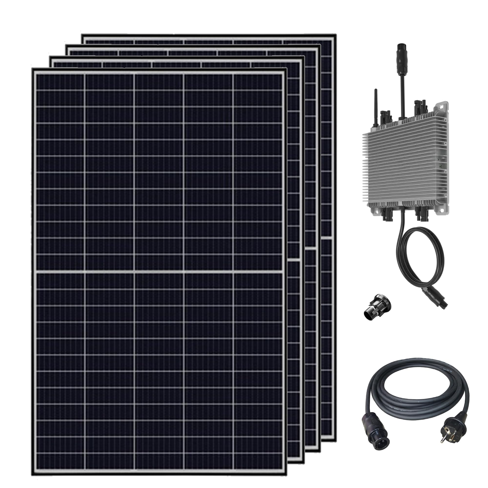 Balkonkraftwerk 2000W - Solaranlage Bifaziale Glas/Glas Paneele, WiFi Smarte PV Anlage Echtzeit-Überwachung via App mit WLAN