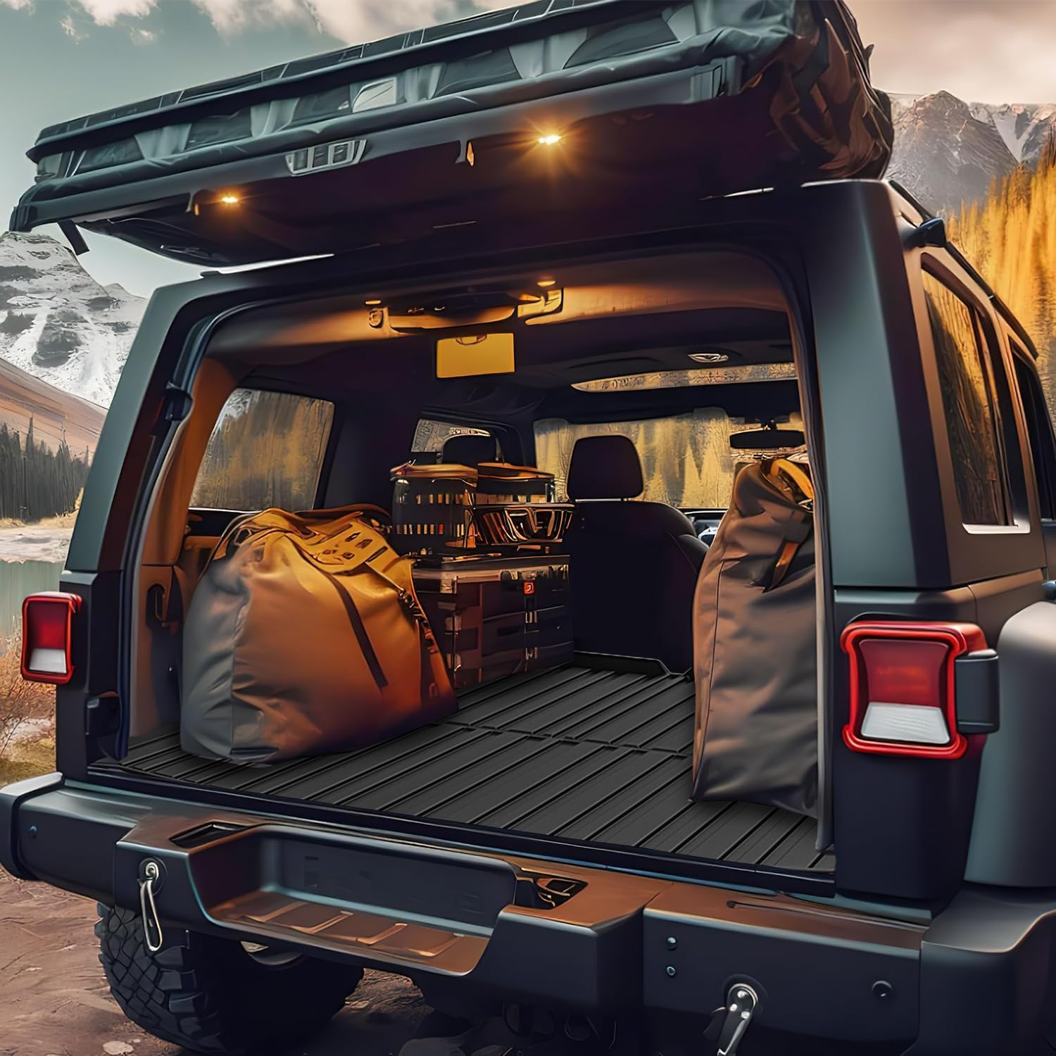 Nilight Cargo Mats for Tesla Model Y 5 Seat 2020 2021 2022 2023 2024 2025 All Weather Protection Heavy Duty Cargo Liners