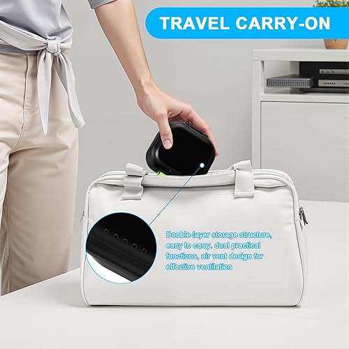 Miniatura 3 de Estuche de prótesis a prueba de fugas, caja de baño de doble capa mejorada con colador, caja de limpieza de bloqueo seguro para dentaduras  adultos