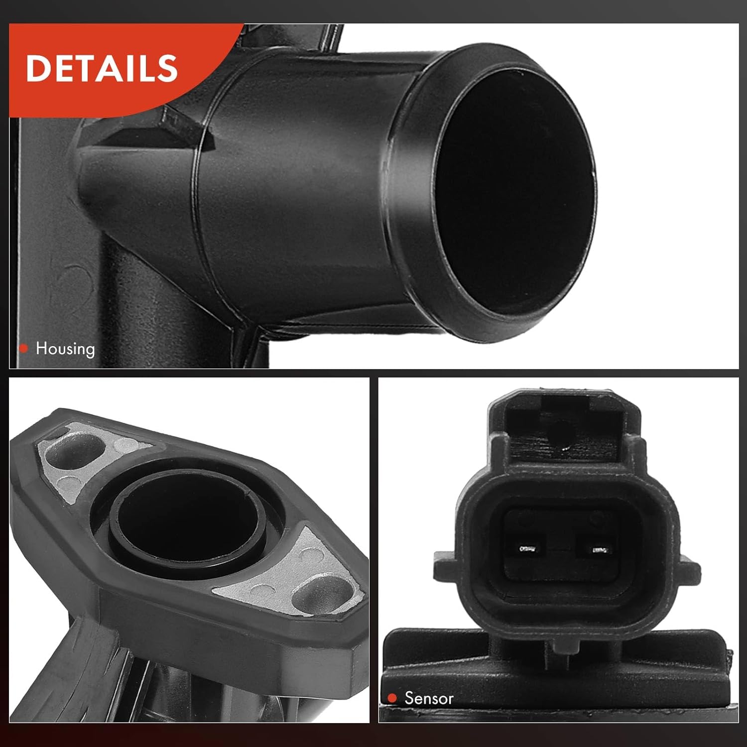 A-Premium Engine Coolant Water Outlet Thermostat Housing Assembly with O-ring & Sensor Compatible with Ford & Mazda & Mercury Models - Escape, Fusion, Taurus, Tribute, Mariner, Milan, Sable, 3.0L
