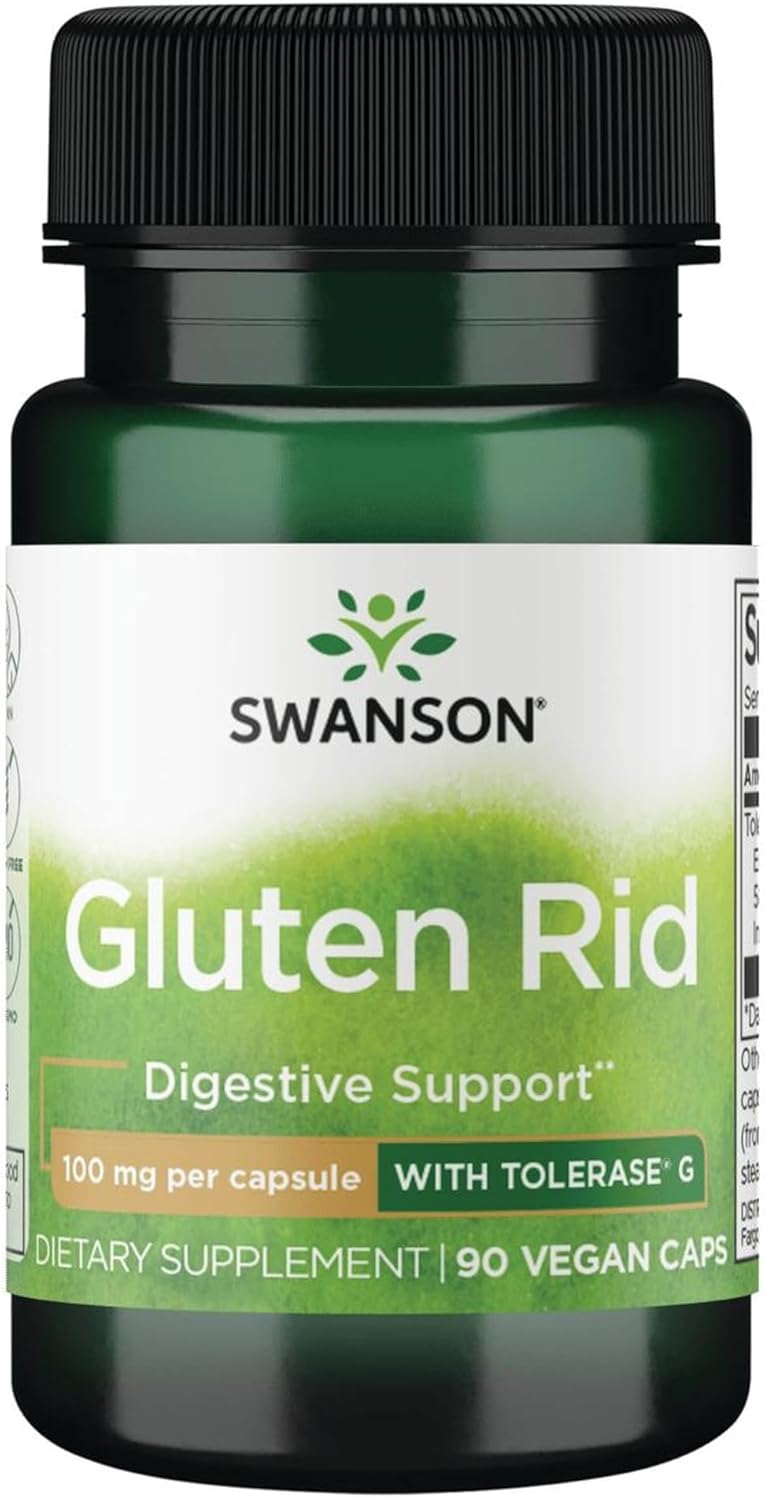 Swanson Gluten Rid with Tolerase G 100 Milligrams 90 Veg Capsules Enzyme