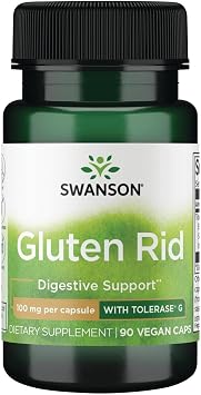 Swanson Gluten Rid with Tolerase G 100 mg, 90 Veg Capsules