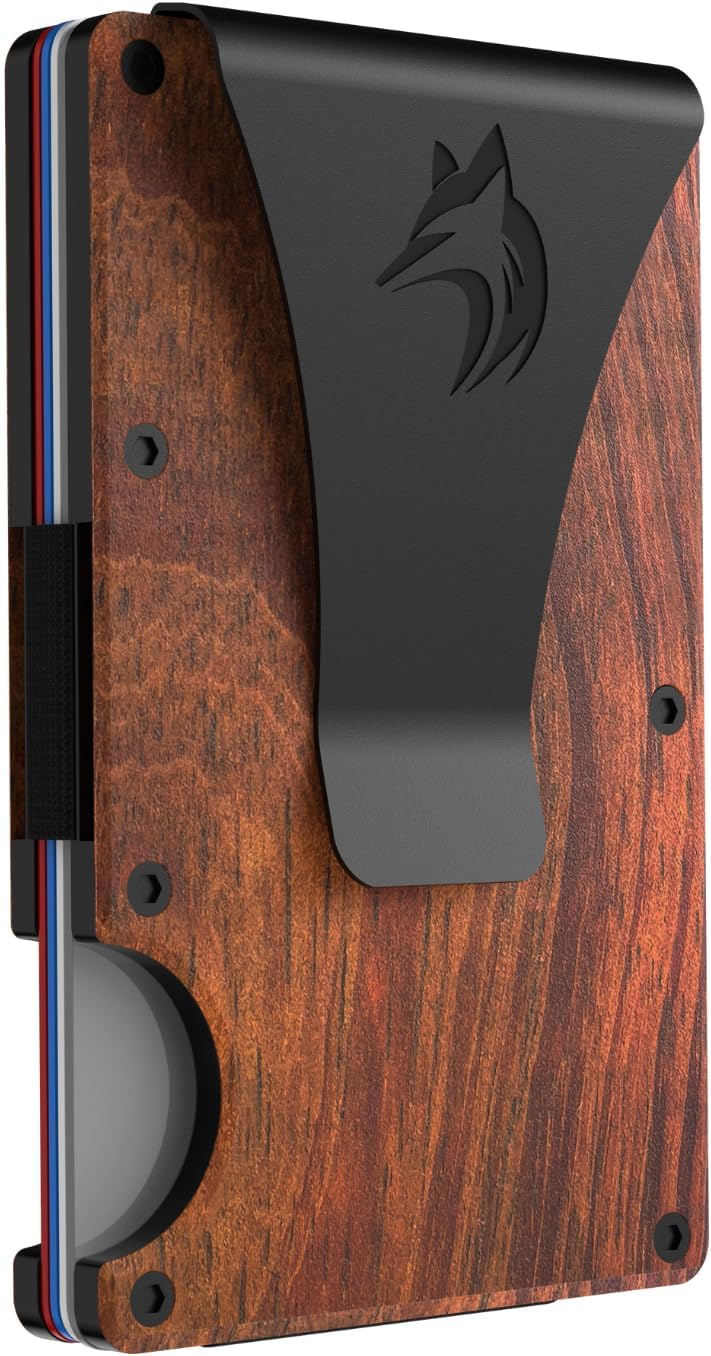 Slim RFID Blocking Wallet For Men - Light Weight, Durable & Compact- Minimalist Wallet With Money Clip (Walnut)