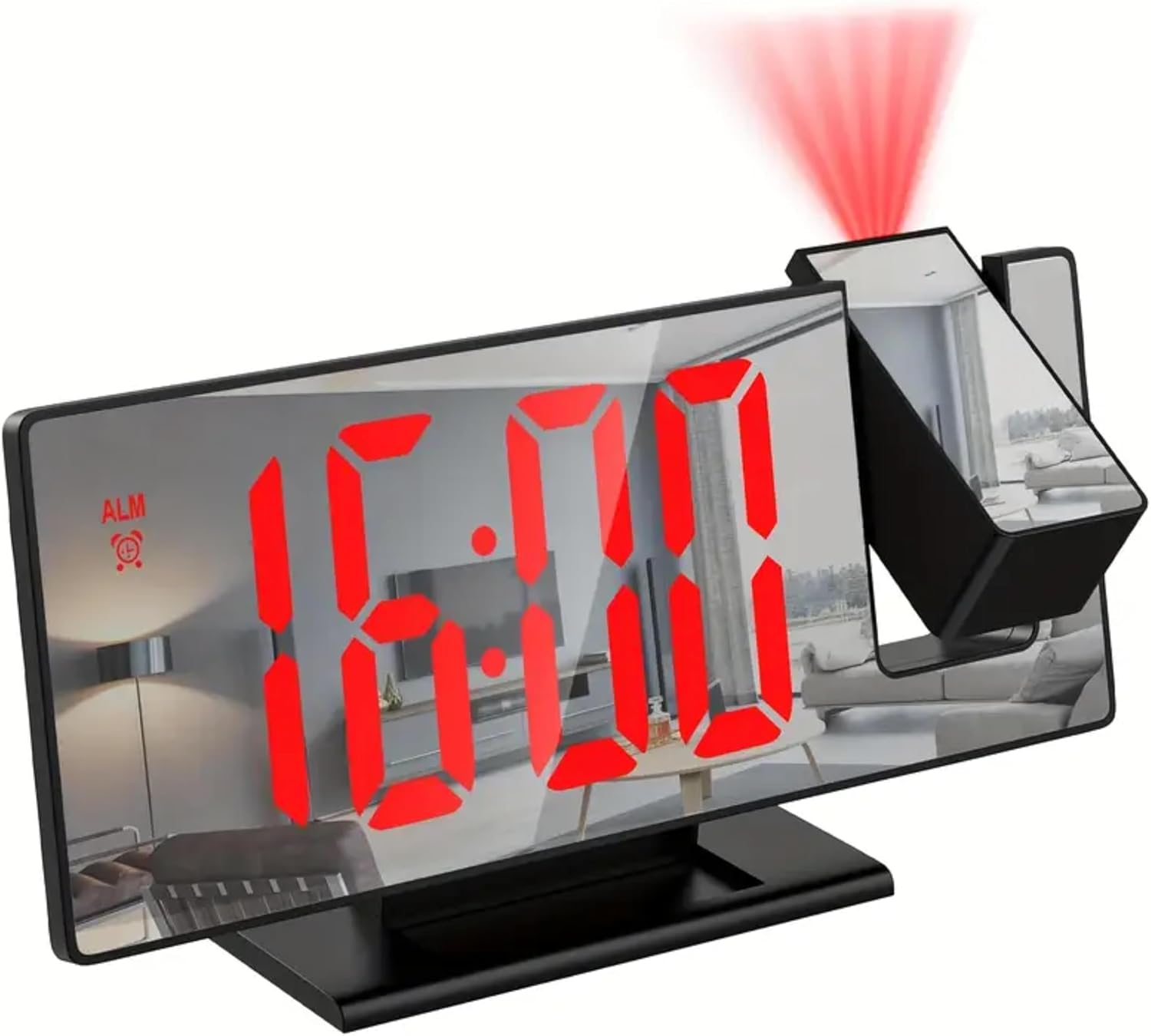 180° Adjustable LED Projection Alarm Clock with Snooze