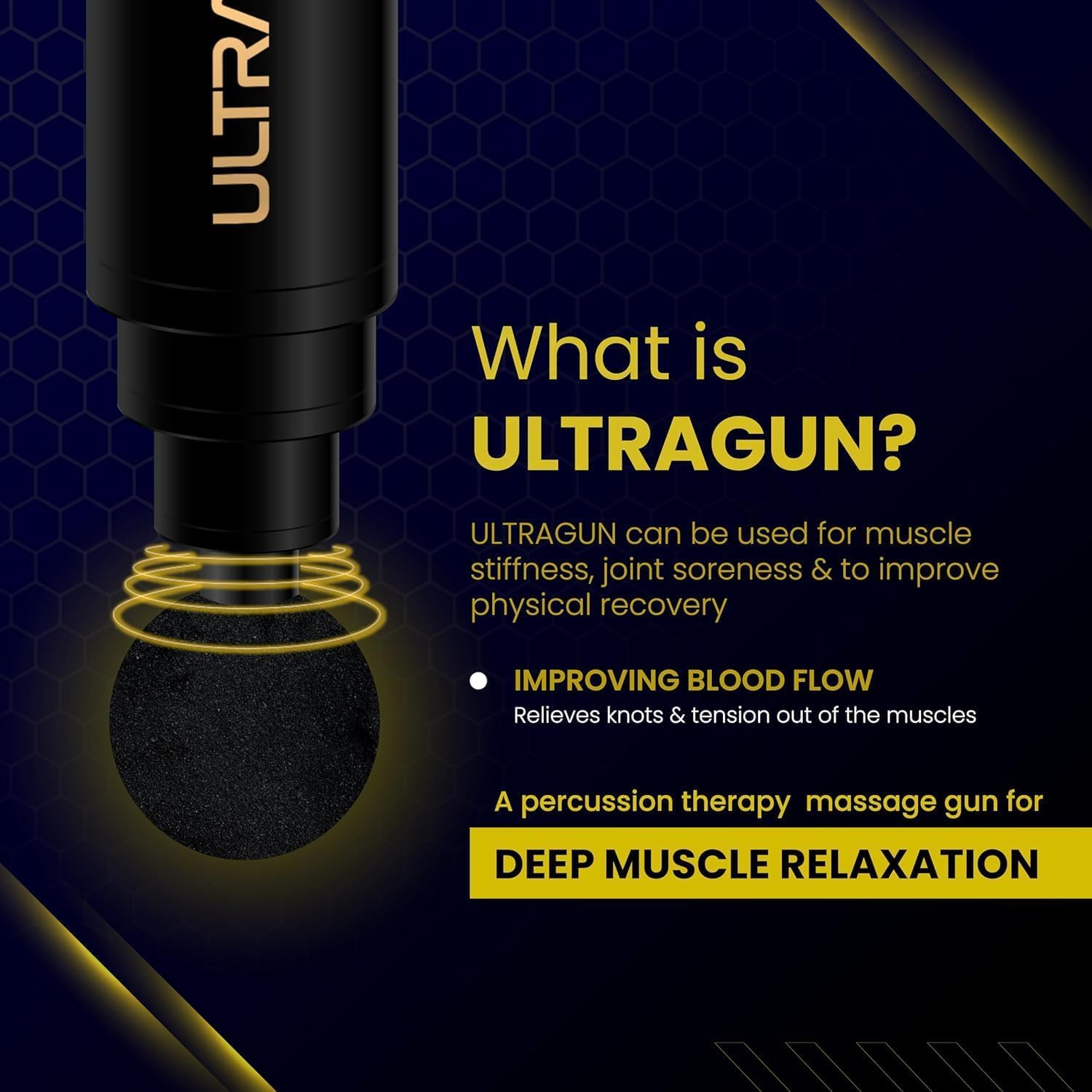 Deep Tissue Massage Gun for Pain Relief 6 Speed Handheld Percussion Massager with 4 Attachments | Muscle Recovery, Relaxation & Sports Therapy | Quiet & Rechargeable Body Massager" Deep Tissue Massage Gun for Pain Relief 6 Speed Handheld Percussion Massager with 4 Attachments | Muscle Recovery, Relaxation & Sports Therapy | Quiet & Rechargeable Body Massager"