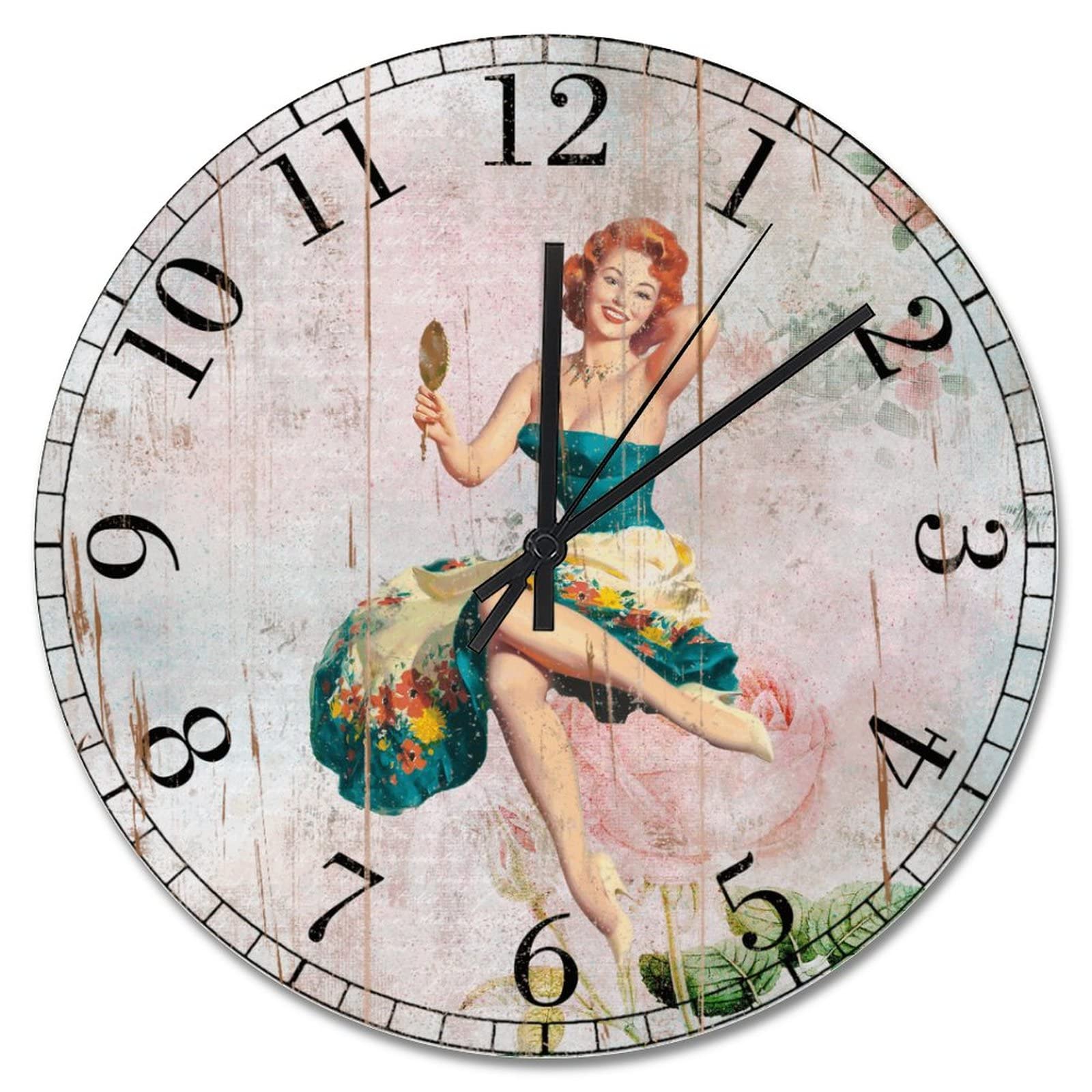 Horloge murale rustique pour decoration de salon style ferme chaleureux