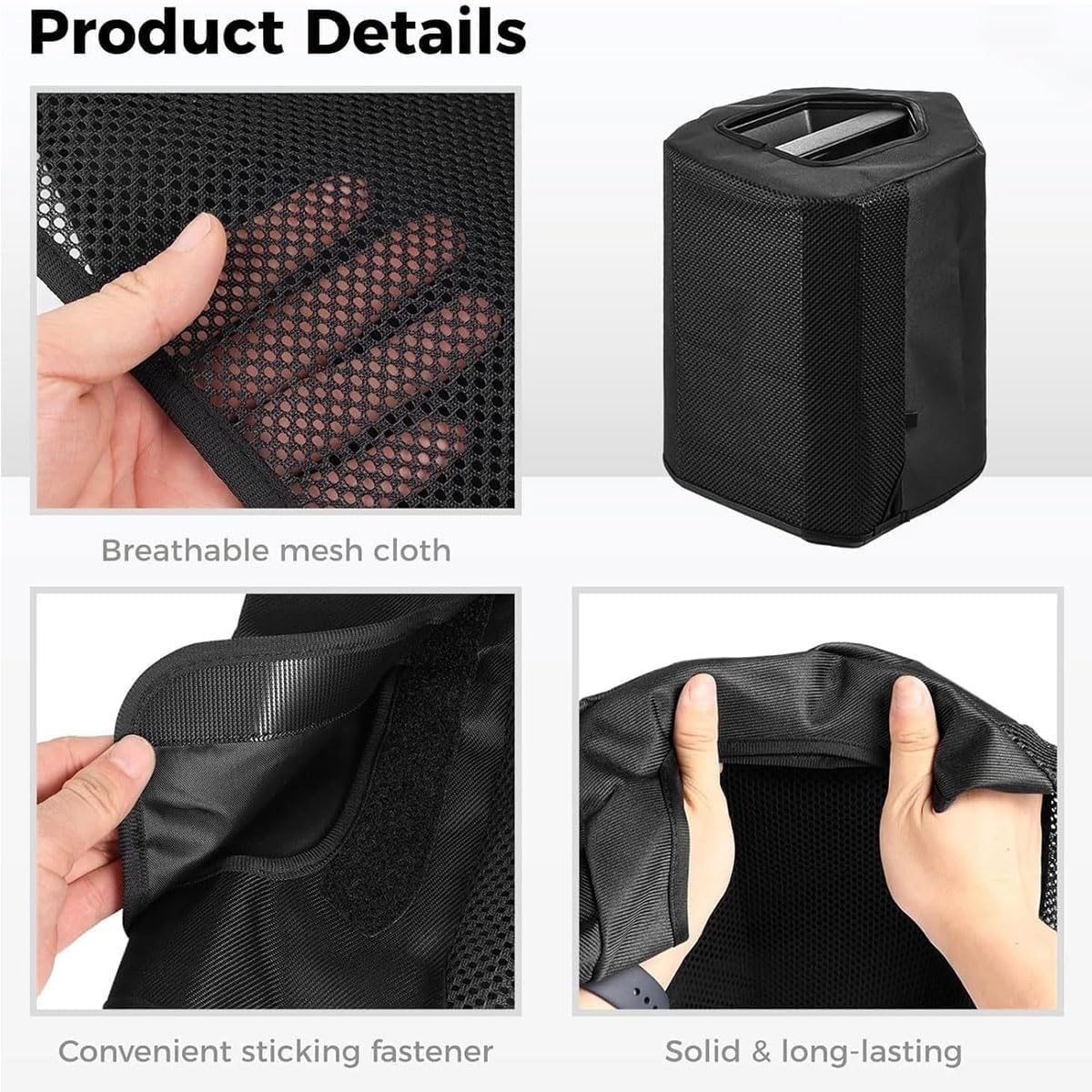 Housse de Protection Compatible avec Bose S1 Pro / S1 Pro+ Enceinte, Noir Etui Anti-poussière Sergé Nylon Couverture Audio