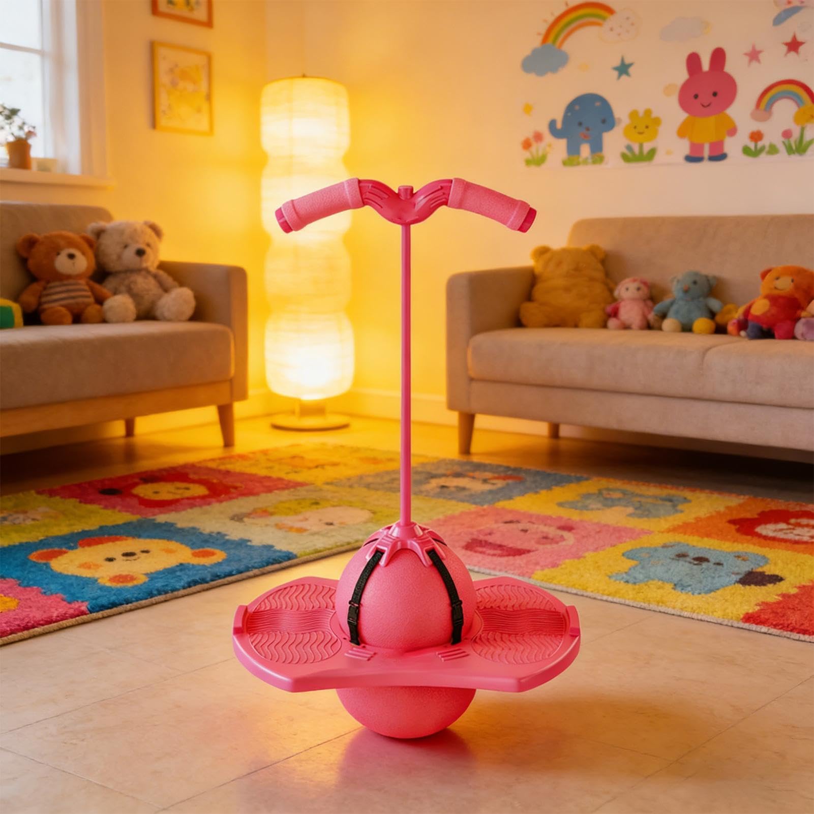 Palla Rimbalzante Divertente Morbida Interattiva Silenziosa | Giocattolo Divertente per Saltare per Bambini e Bambine, per Casa Scuola Giardino Viaggi Sport Campeggio