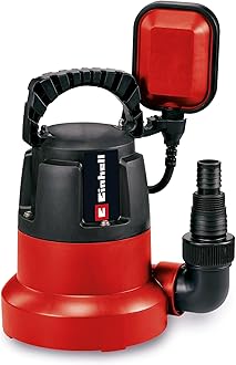 Einhell 4170445 Submersible Pump (350 W, 8000 L/H Extraction Down to 1 mm, Pump Start At 8 mm, integrated Non-Return Valve, Floating Switch, Carry-Handle), 25.8 cm*23.0 cm*17.1 cm