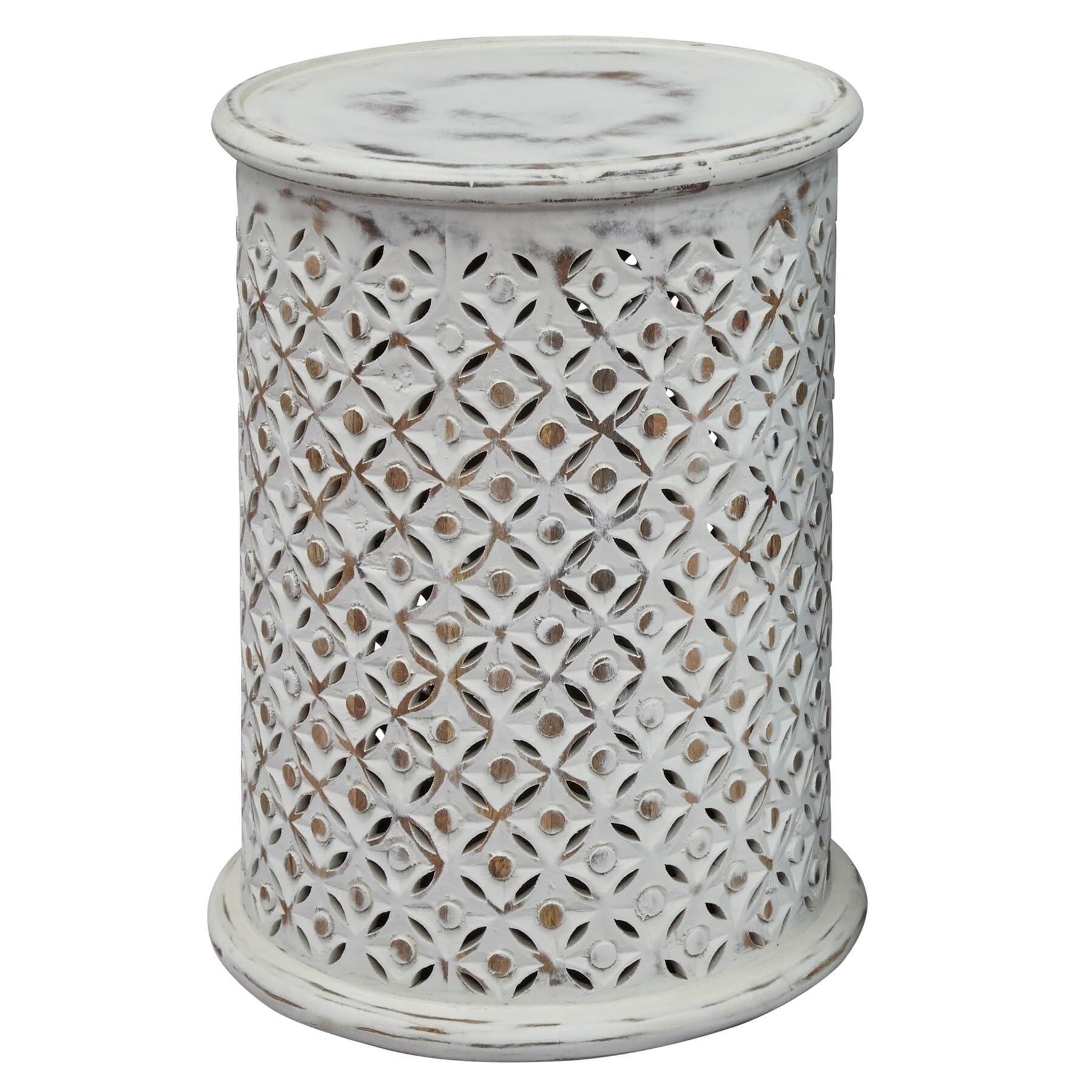 Amazon.com: Jofran Inc. Decker Distressed Hardwood Global Drum End ...