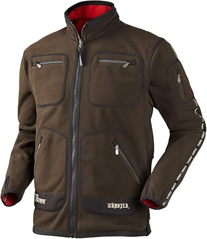 Härkila Kamko Chaqueta de Forro Polar Marrón - Rojo con Membrana GORE WINDSTOPPER®, rojo, XL