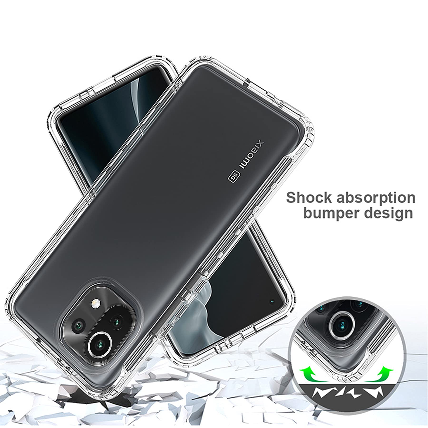 Tianyan Xiaomi Mi 11 Lite 5G NE, 360 Degree Full Body Shockproof