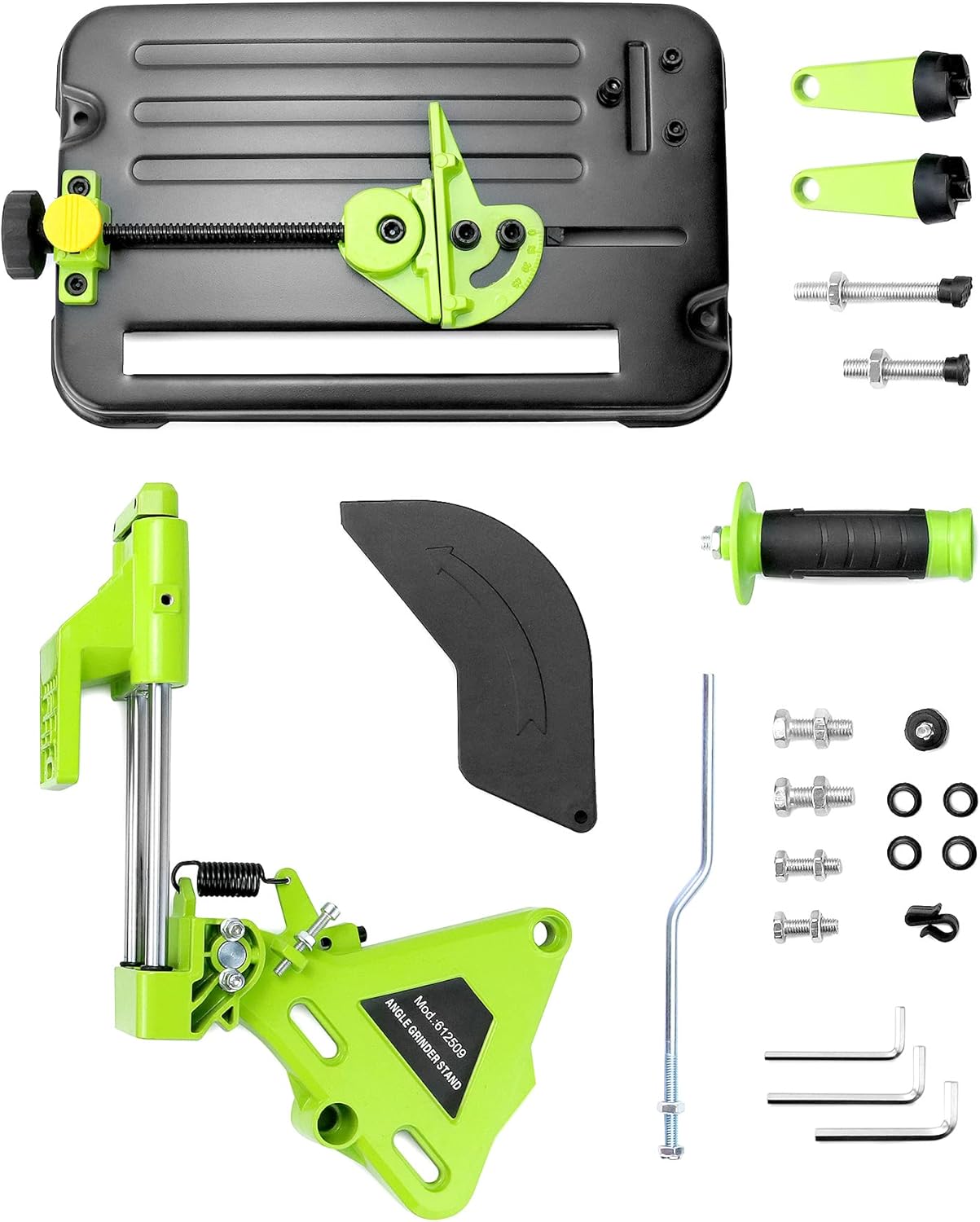 QWORK Angle Grinder Bracket, Adjustable 45 Degree Clamp Angle Grinder Holder Bracket, Universal Polishing Machine Pull Rod Angle Grinding Machine Stand for 100, 125 or 150 Angle Grinder