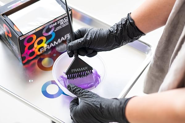 FRAMAR FRAMAR Powder Free Nitrile Gloves -12 INCH Black Disposable Gloves Latex Free, Non Latex Gloves, Hair Dye Gloves, Tattoo Gloves, Mechanics Gloves, Small Nitrile Gloves, Disposable Gloves Small in use