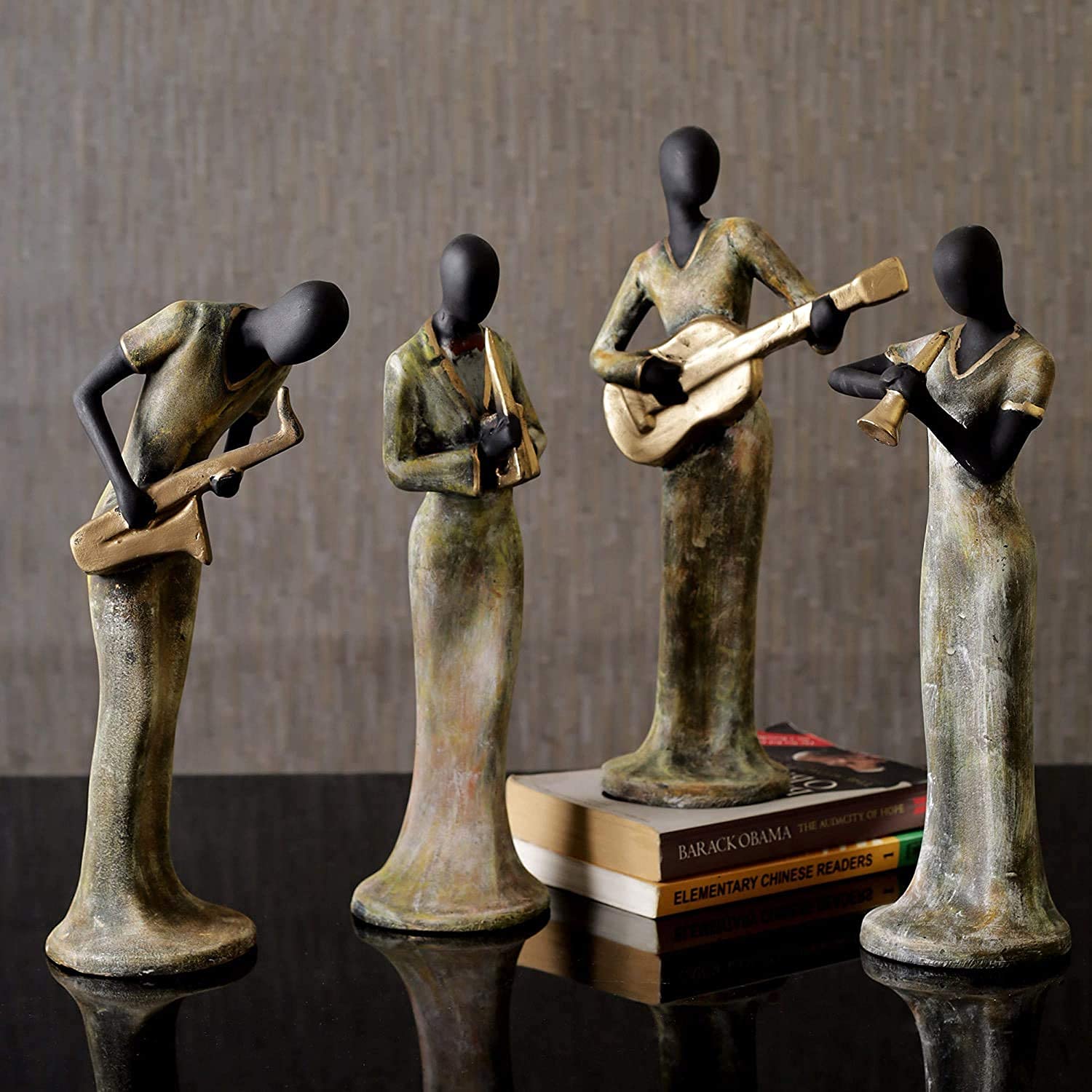 Figurines femme instrument de musique idée cadeau déco maison