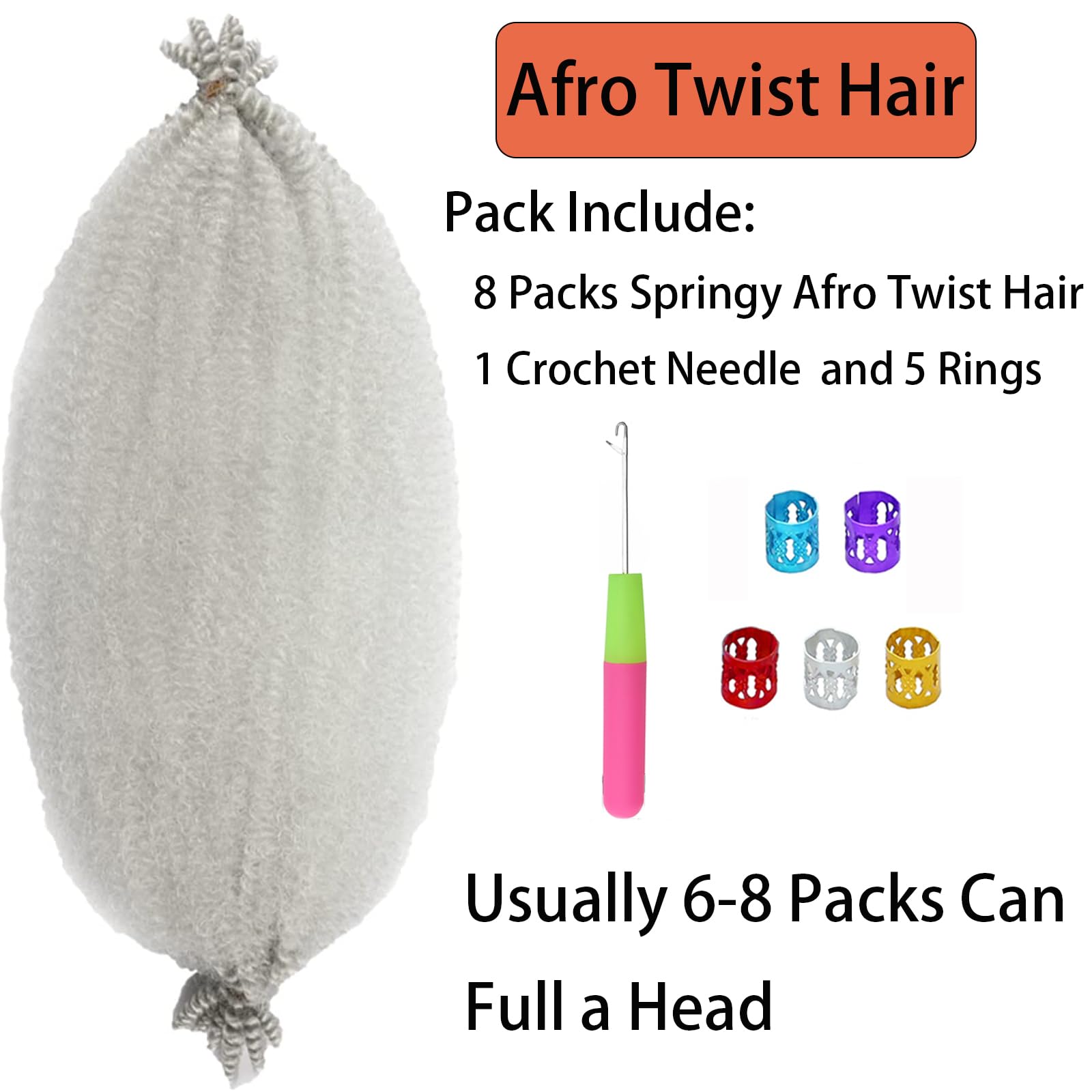 Amazon.com : Silver Marley Twist Braiding Hair 8 Packs Springy