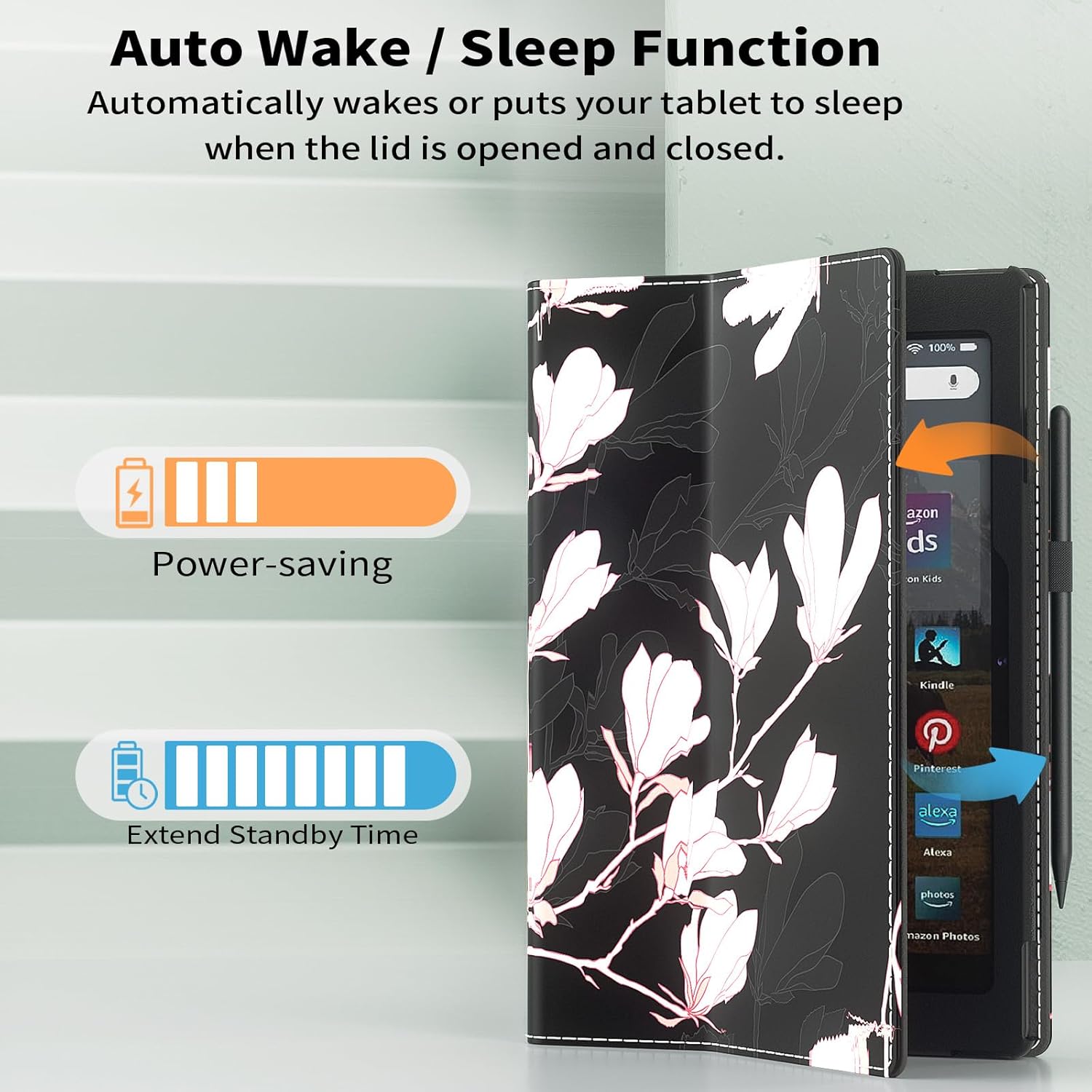 ANNAPRO Case for Amazon Kindle Fire HD 10 Tablet (13th/11th Generation, 2023/2021 Release) & Fire HD 10 Plus Tablet - Slim Folding Stand Folio Cover with Auto Wake/Sleep and Hand Strap, Orchid