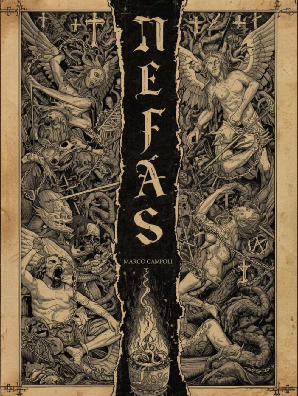 Nefas Evocatio Daemonum latin avec reliure cuir ornementale