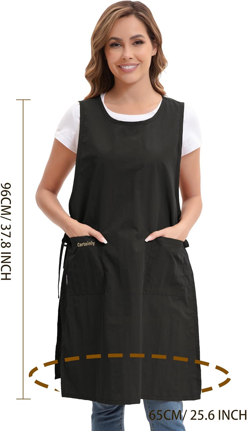 Nanxson Waterproof Apron Oversize with Pockets Polyester Chef Apron for Cooking Kitchen Baking Painting Grilling - Image 3