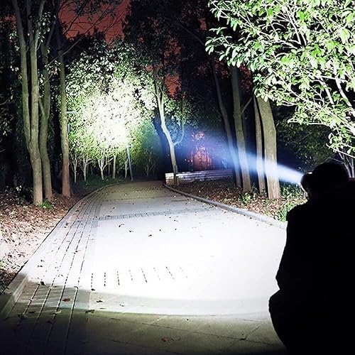 Miniatura 3 de RUNAAJA - Linterna frontal LED COB de 750000 lúmenes, linterna recargable, lámpara de cinco lámparas de diseño súper lejano para correr al aire