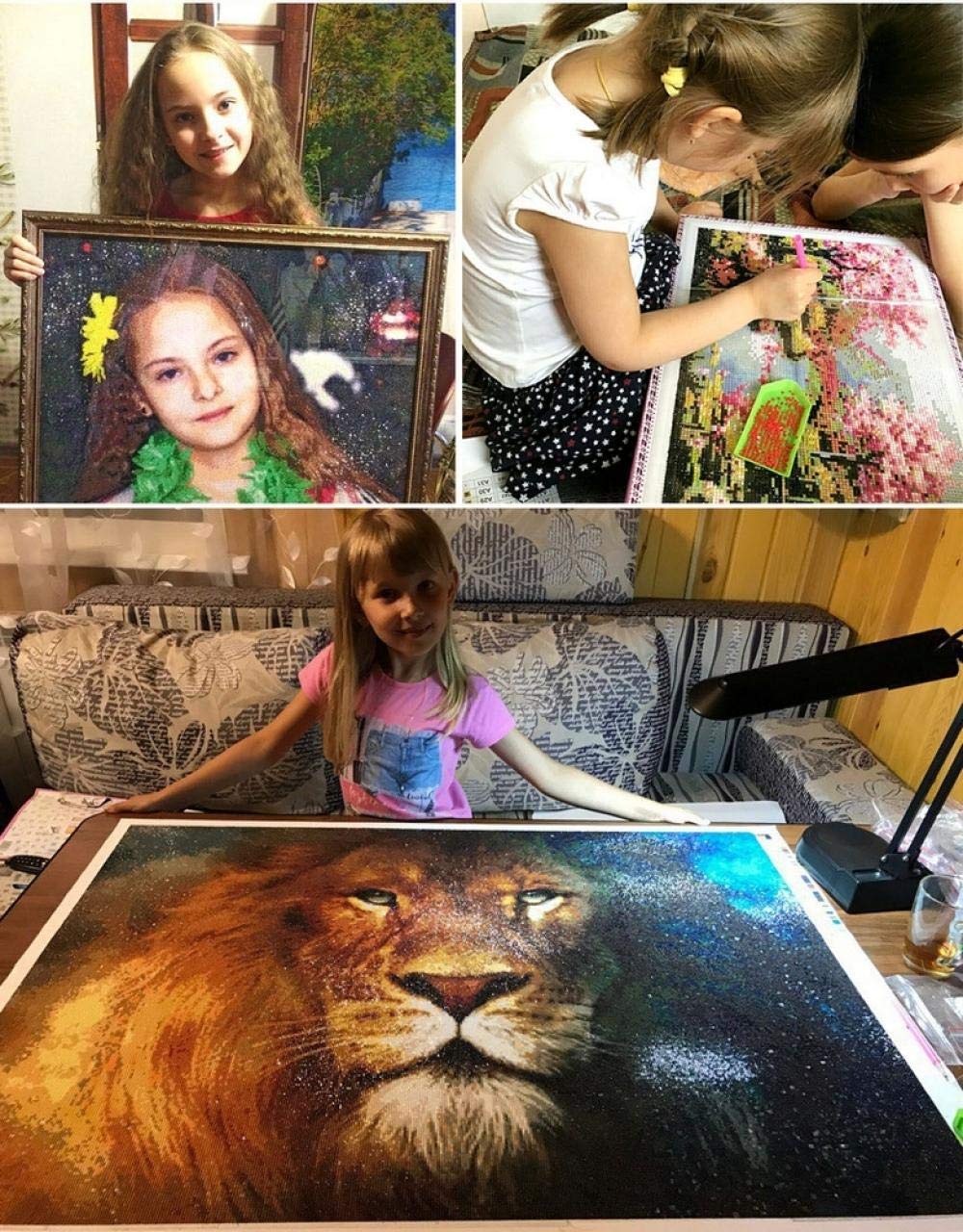 Licnay Diamond Painting wymiar maltański pies, kompletny zestaw do montażu, duży zestaw do dekoracji mozaiki prezentowej, haft krzyżykowy, pełny diament, haft strasowy, rękodzieło 5D, wiertło, 60 x 80 cm