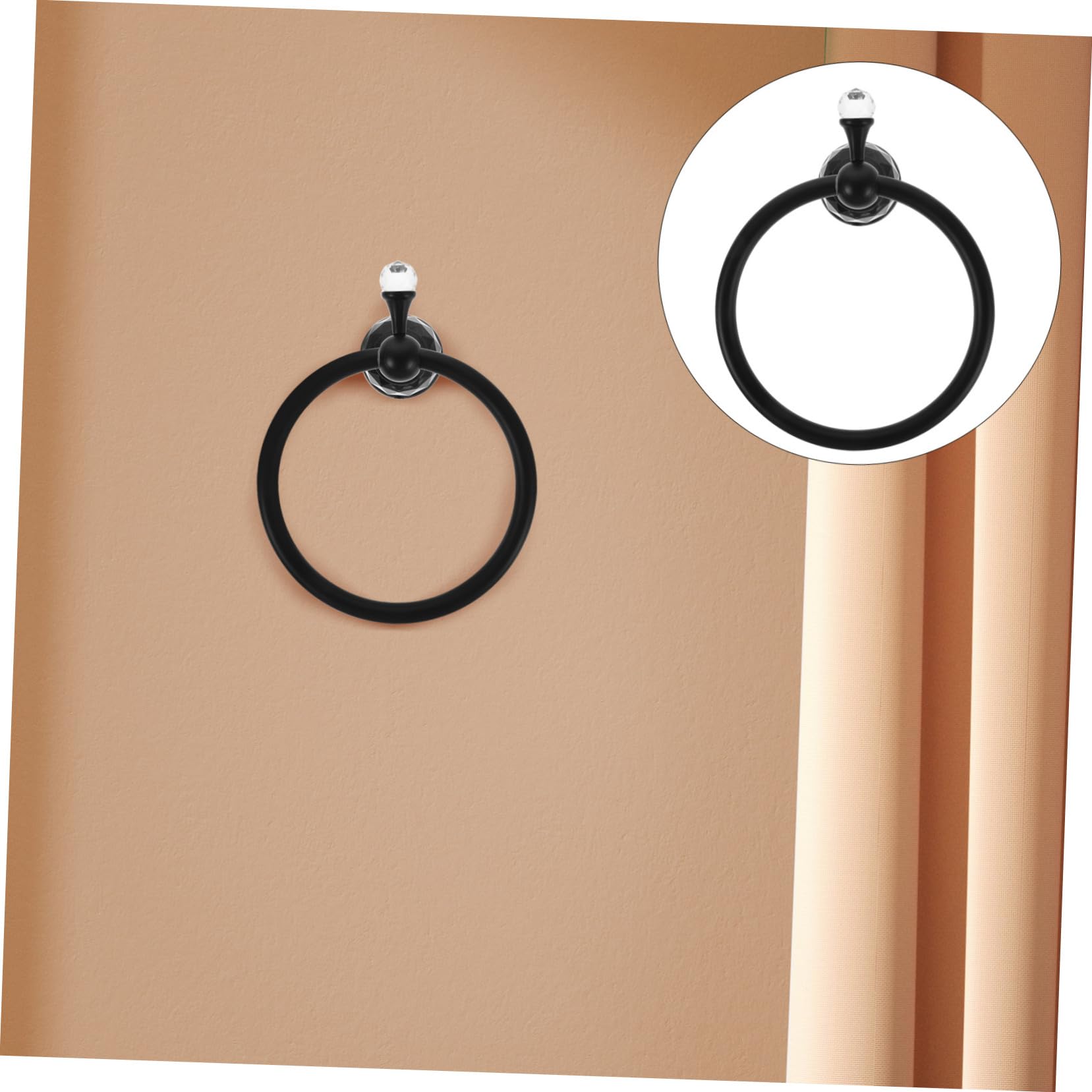 Toallero de Baño de Montaje en Pared Toallero de Pared de Aleación de Zinc Diseño Redondo Alta Resistencia para Baño y Cocina
