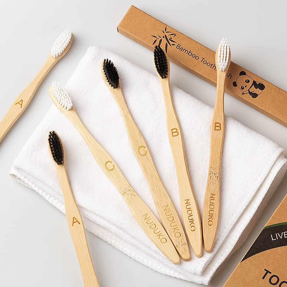 12 Pcs Bamboo Toothbrushes, Soft Bristles Toothbrush, Biodegradable Toothbrush, Natural Eco-Friendly Sustainable Toothbrush, BPA Free Wood Tooth Brushes Green Organic Compostable… B09H2476K1 : Beauty & Personal Care