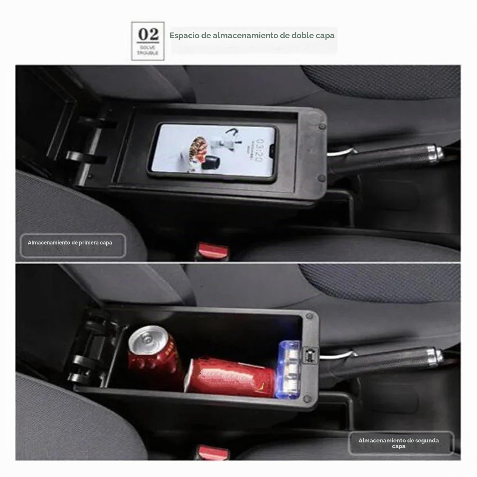 para Seat para Ibiza III 6j 6L 2001-2003 2004 2005 2006 2007 2008 Caja Almacenamiento Reposabrazos Coche Accesorios Actualización Dedicados Reposabrazos Central(A 1 Red Line No USB)