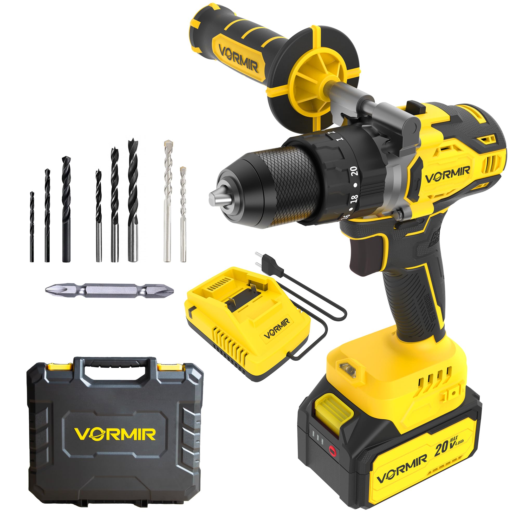 IBELL TOOLS VORMIR VR BD21-80 20V Max Brushless Cordless Impact Drill | 80 Nm Torque | 0–2000 RPM | 30000 IPM | 13mm Metal Chuck | 2-Speed | 20+3 Mode Settings | 4.0Ah Battery | BMC Box-image-19