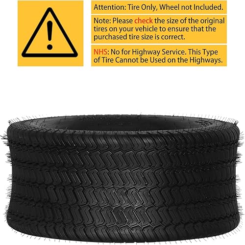 Miniatura 8 de SUNROAD 24x9.50-12 Neumáticos para cortacésped y jardín 24x9.5x12 tractor carrito de golf neumáticos de césped sin cámara 4PR juego de 2