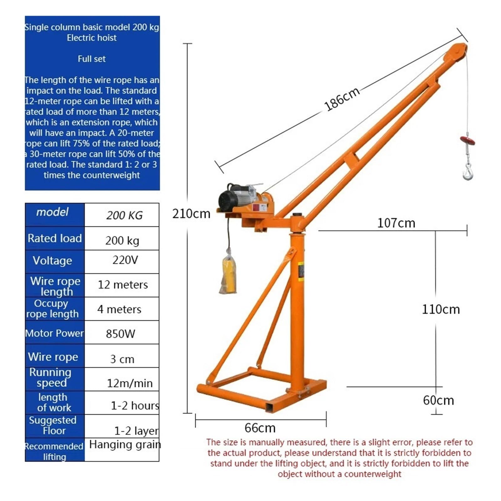 Outdoor-Dachkonstruktion, Dekoration, Elektrische Hebemaschine, Kleiner Hydraulischer Hebe- Und Futterkran Für Den Haushalt Elektrischer Hebezeug-Stützarm flaschenzug