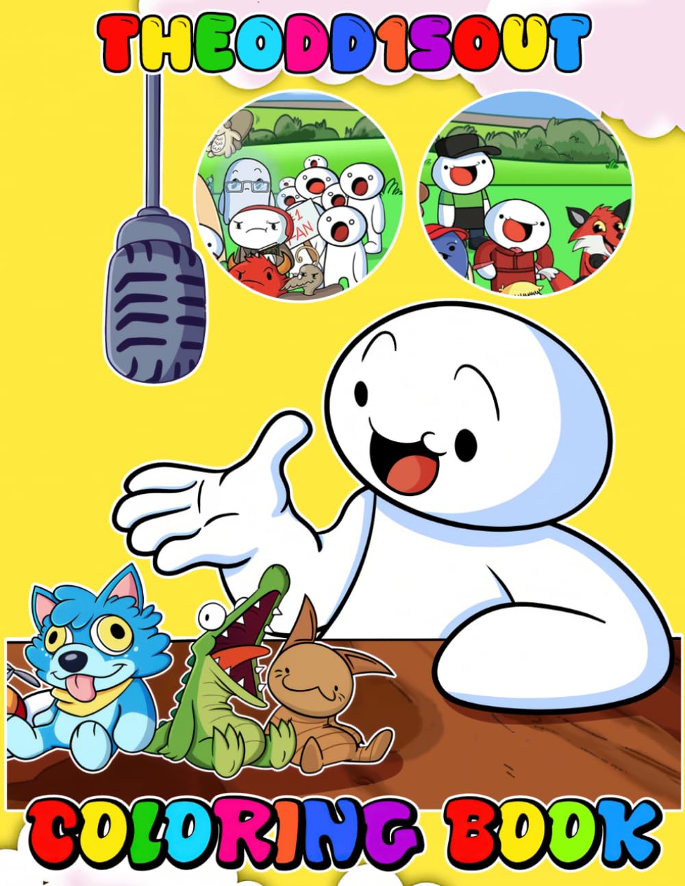 The Coloring Book: JUMBO Drawing Pages Of Characters for Kids Ages 4-8 8-12. Perfect gift for Stress Relief and Relaxation