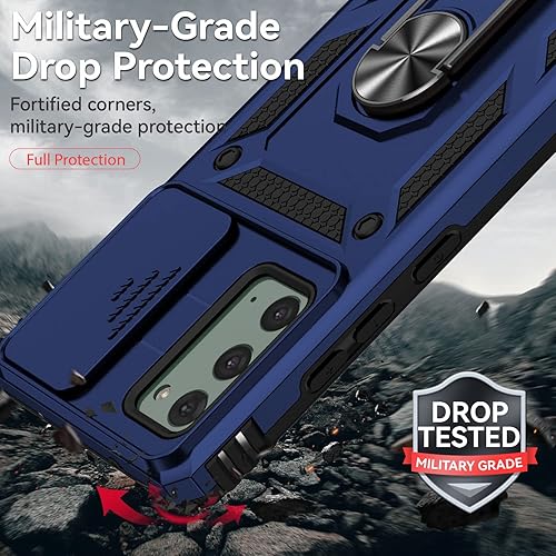 Miniatura 3 de Funda para Galaxy Note 20, con protectores de pantalla y funda para cámara, grado militar de 16 pies. Funda a prueba de caídas con función de atril