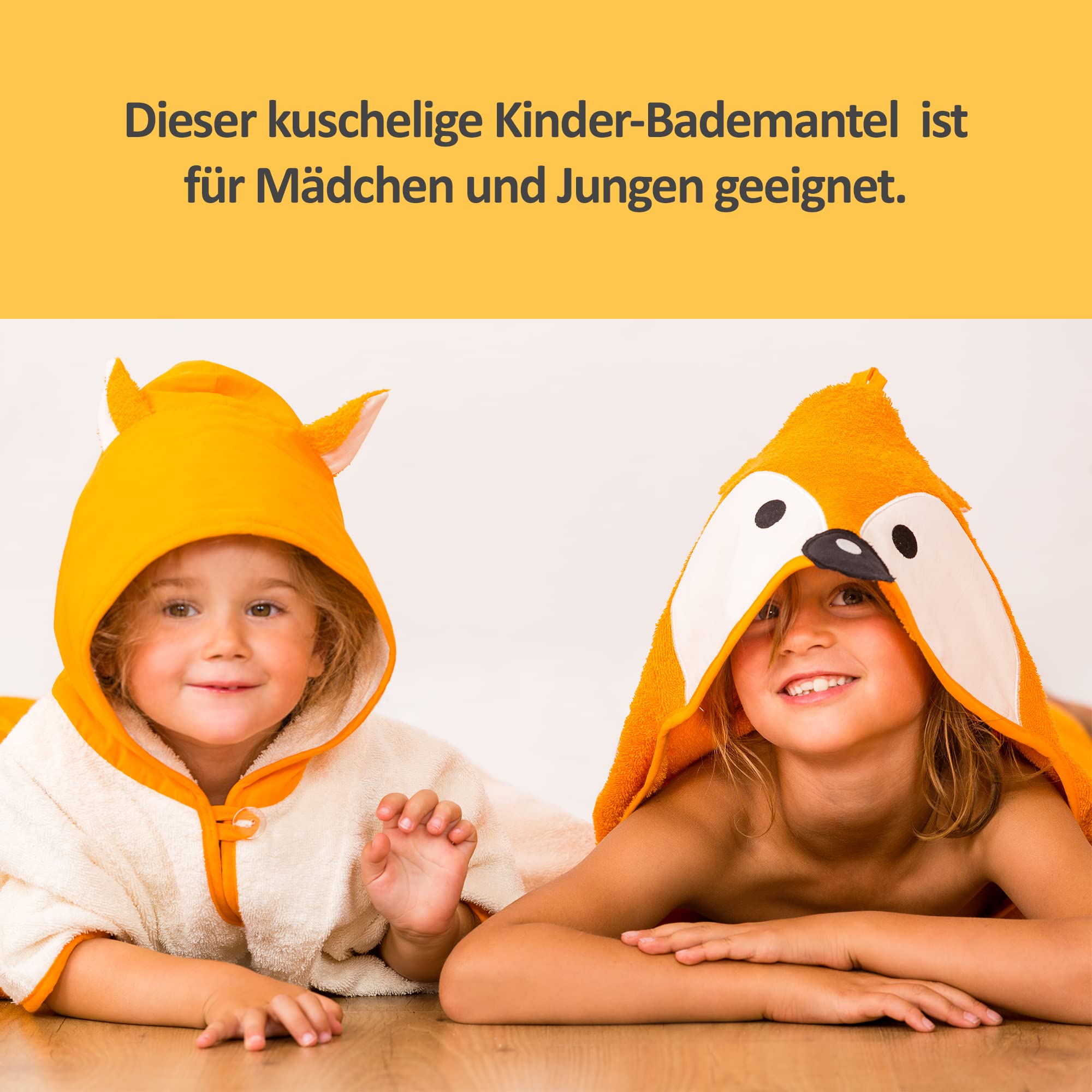 Smithy Kinderbademäntel Kinder Füchse los Natur 98/104