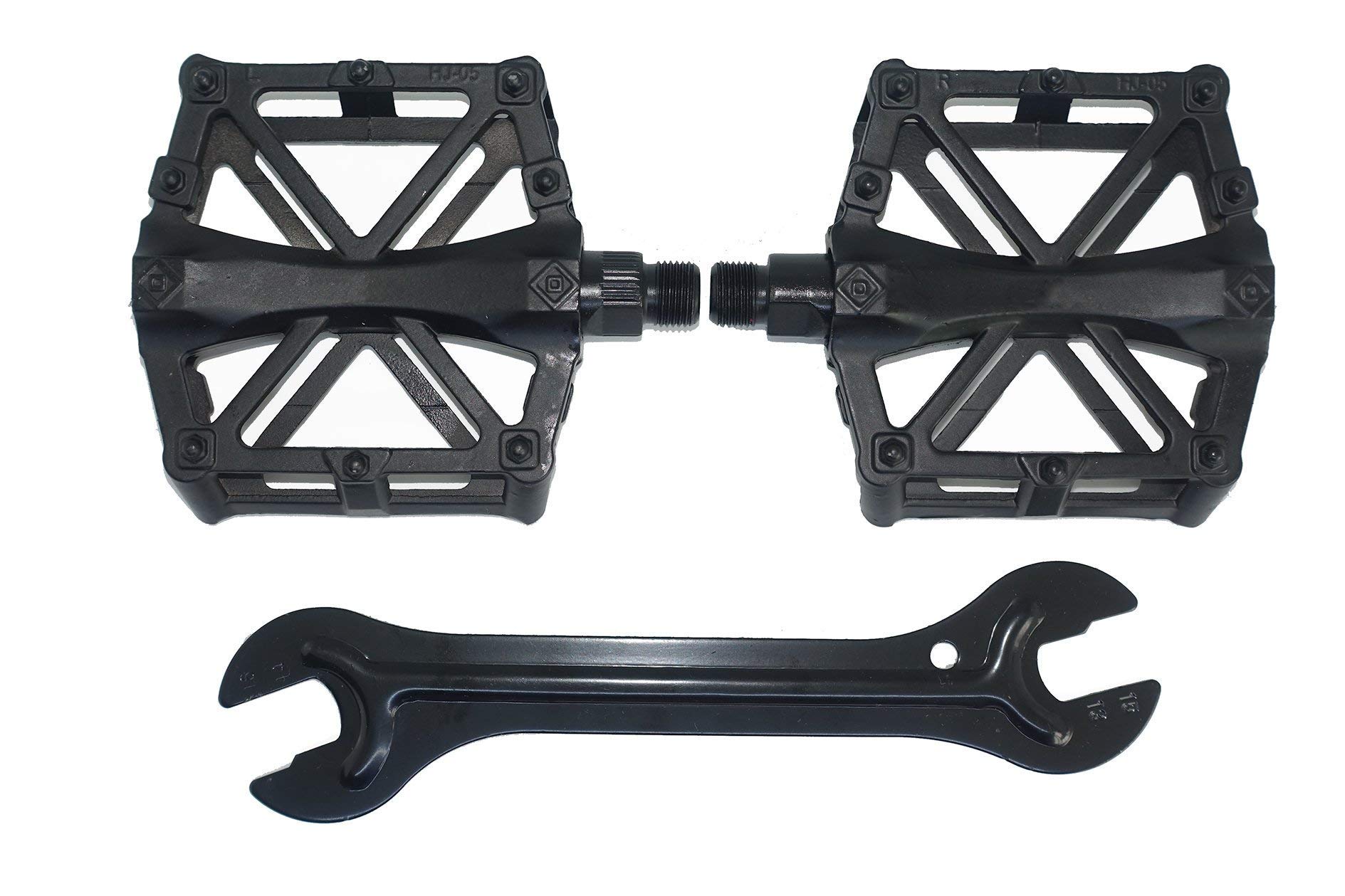 Bicycle Pedal 9/16 Lightweight Aluminum Alloy CNC Sealed Ball Bearing Replacement Bike Pedal Wrench Set